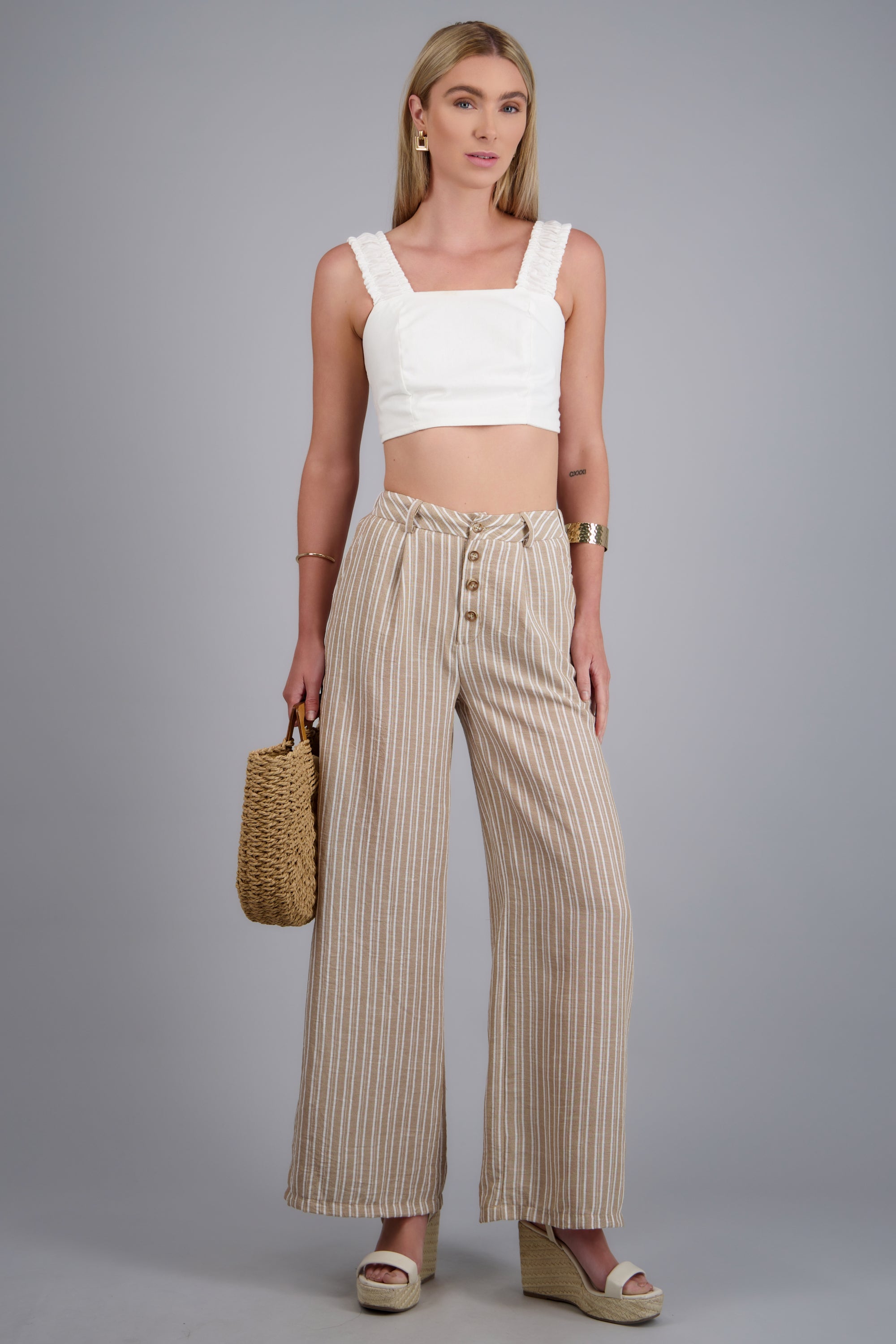 Pantalon rayas amplio ARENA