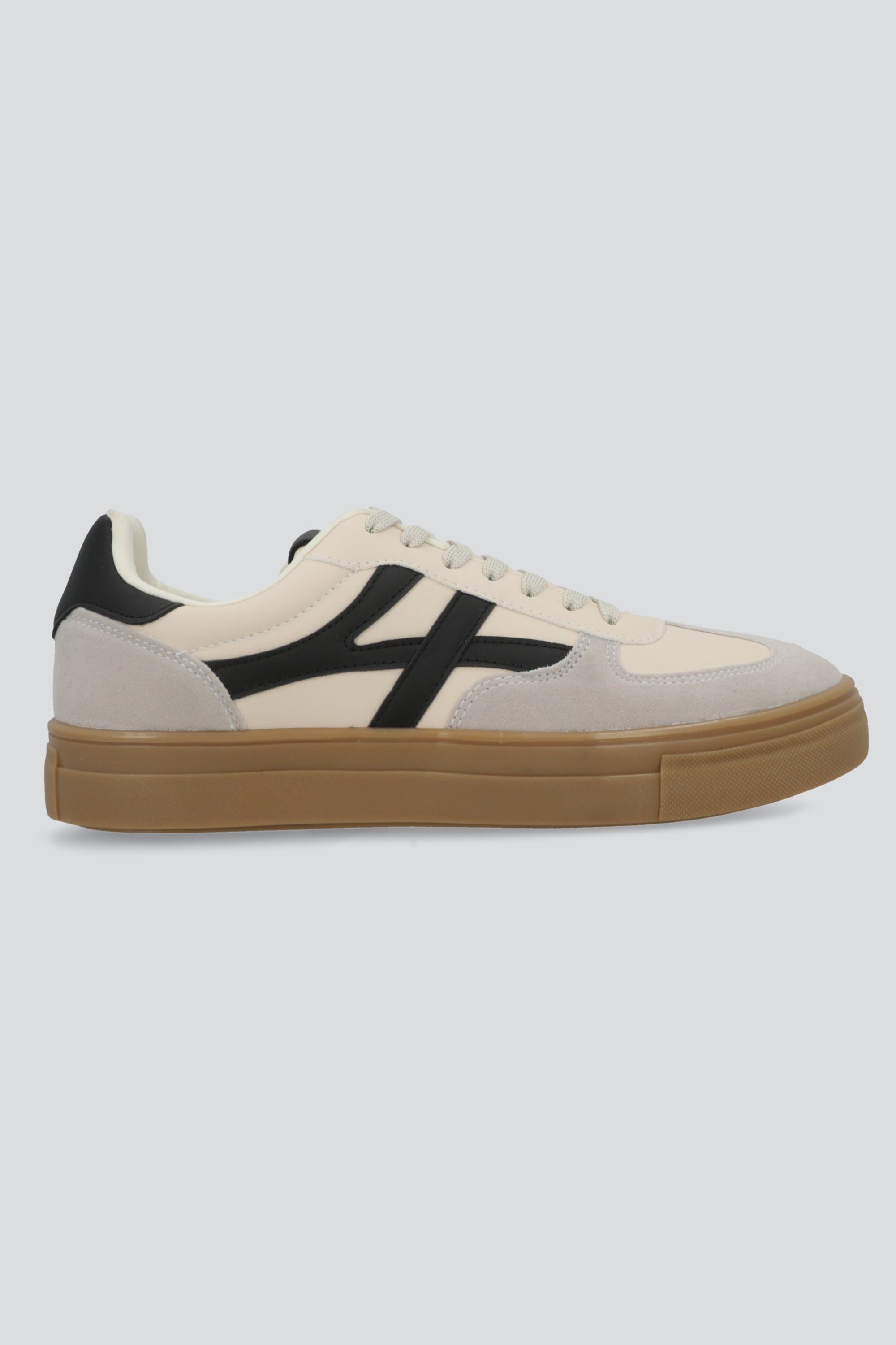 Tenis plataforma lineas cruzadas NEGRO