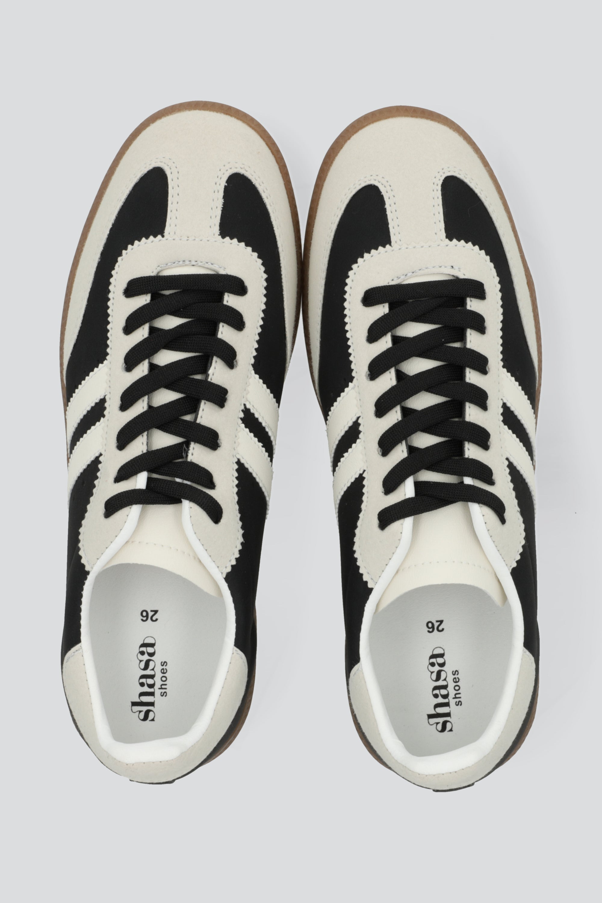 Tenis casual dos lineas pu NEGRO