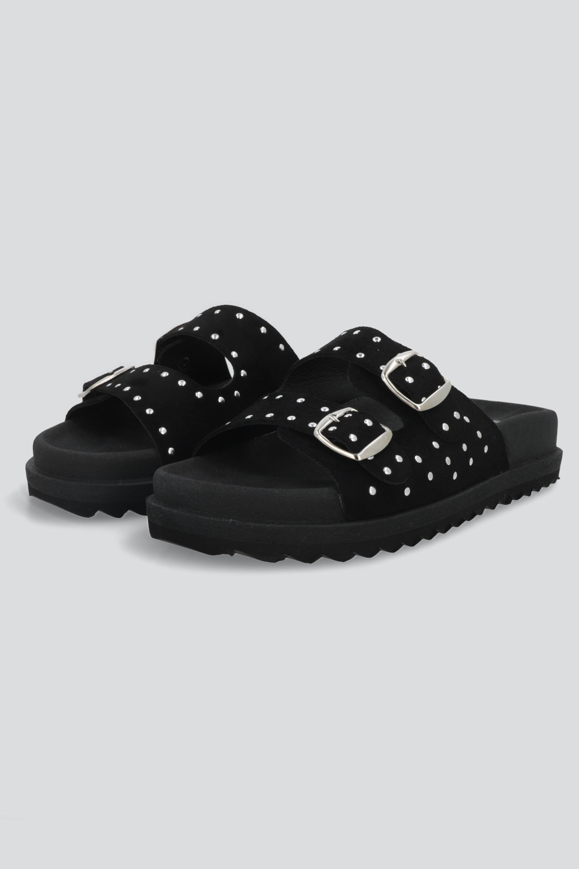 Sandalia plataforma studs NEGRO