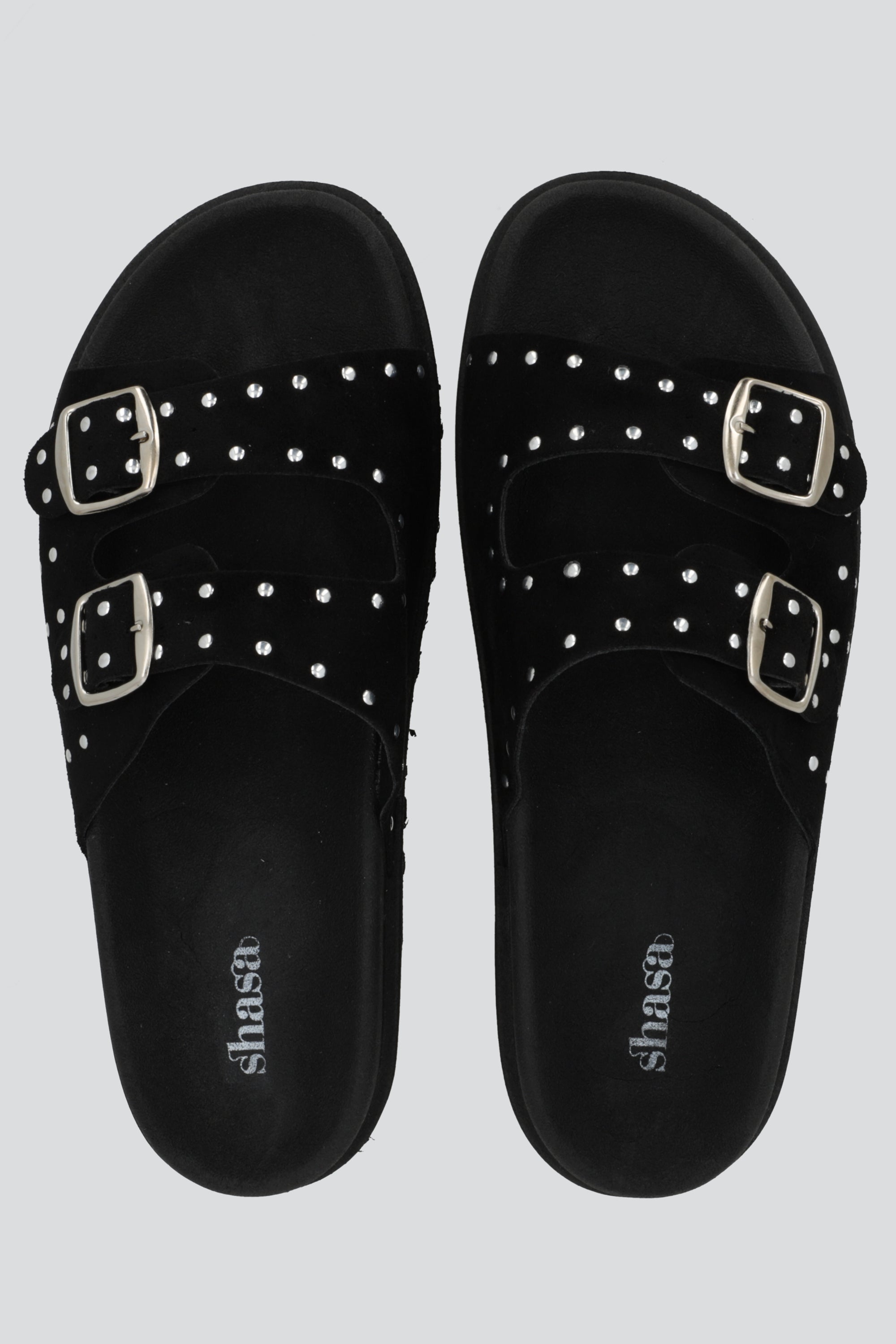 Sandalia plataforma studs NEGRO