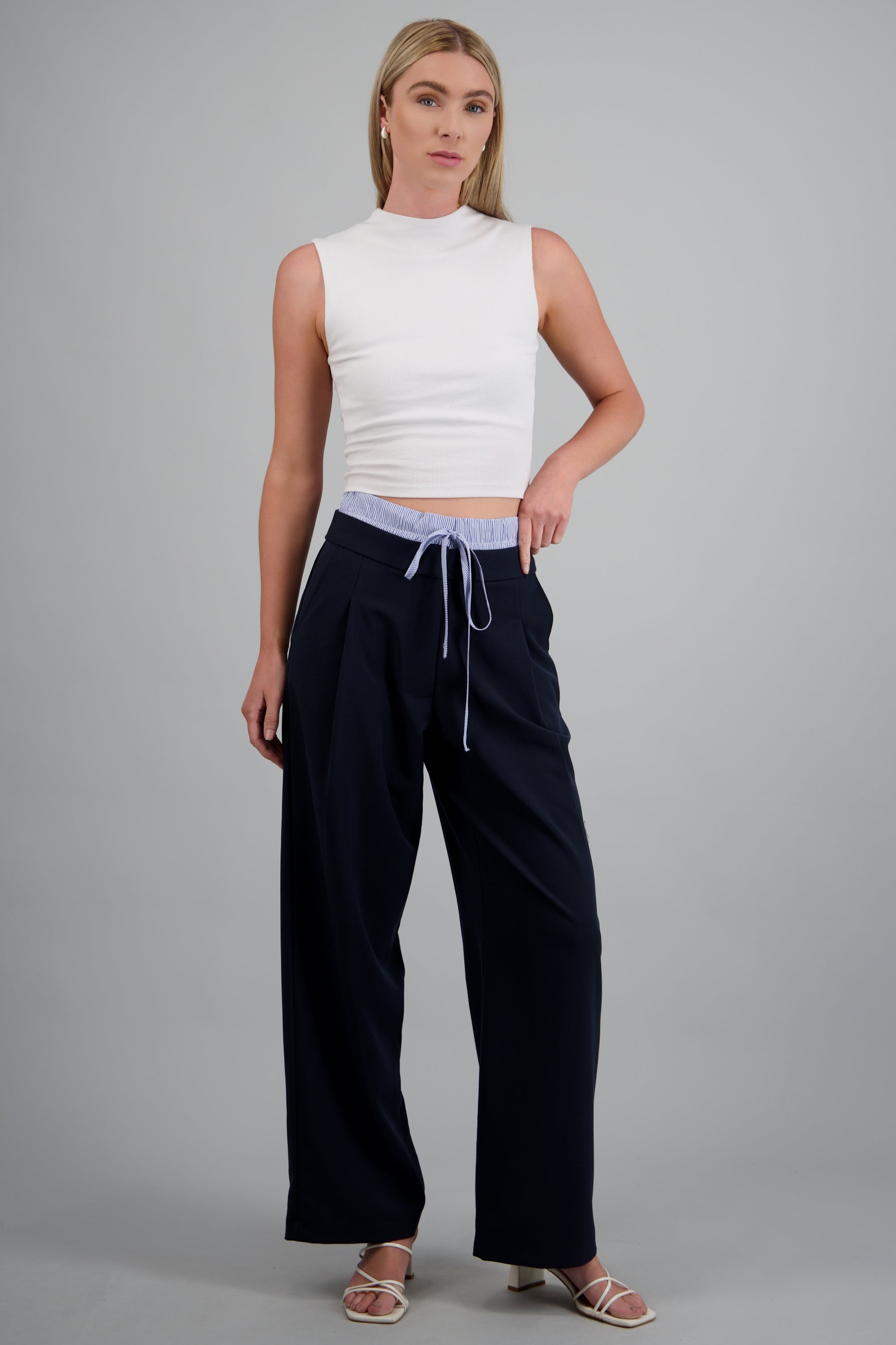 Pantalon pretina contraste jareta funcional MARINO COMBO