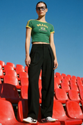 Playera corta contraste Brasil