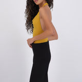 Bodysuit halter escote cascada drapeado