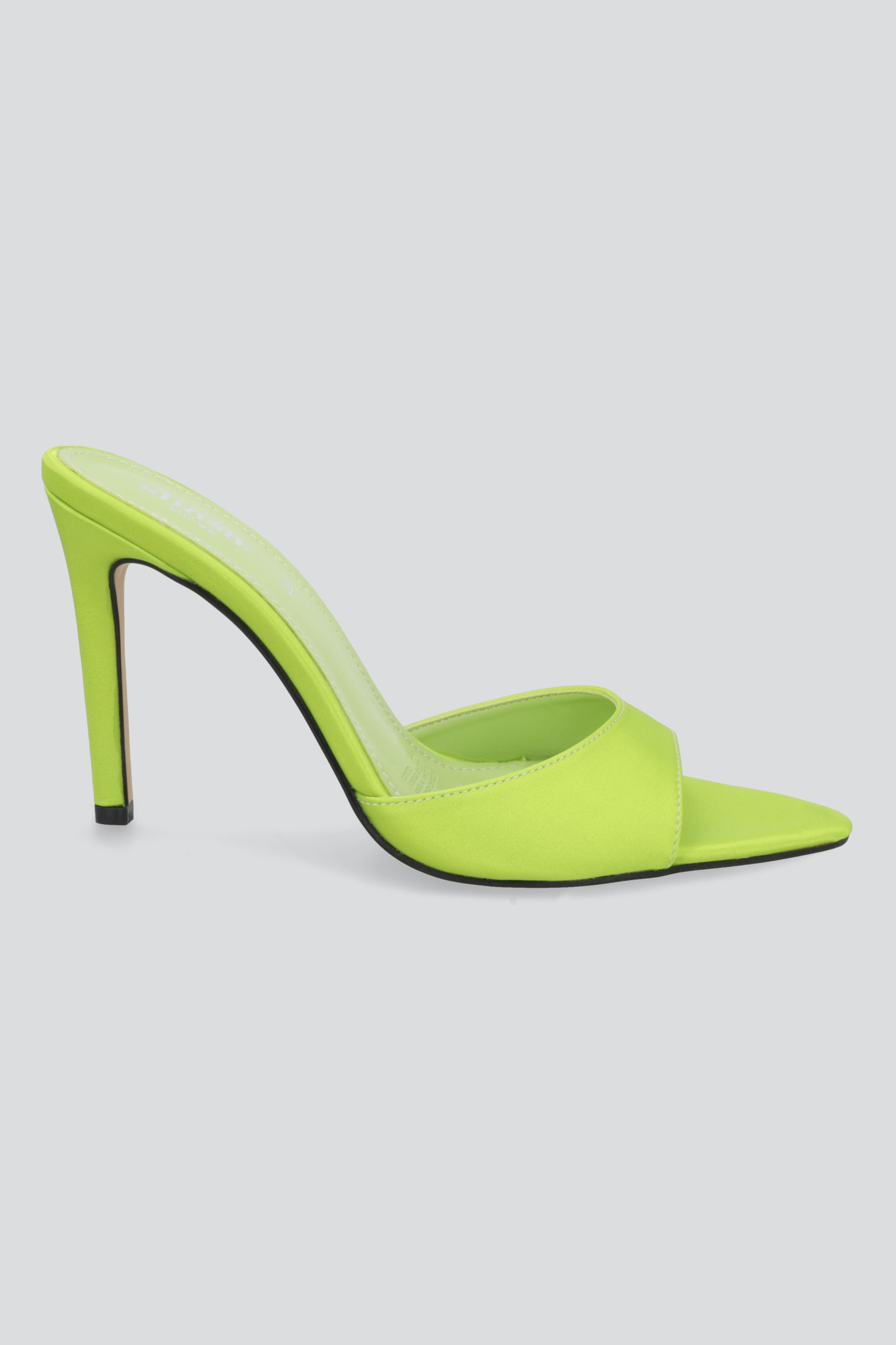 Tacon pointy pep toe satin VERDE