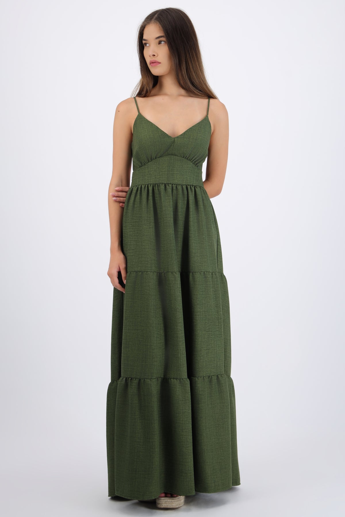 Vestido maxi detalle espalda OLIVO