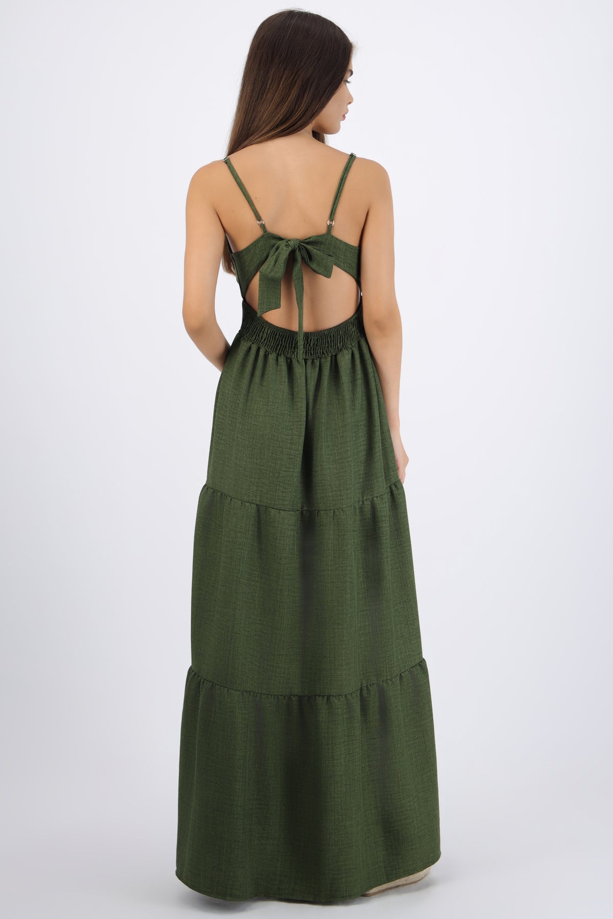 Vestido maxi detalle espalda OLIVO