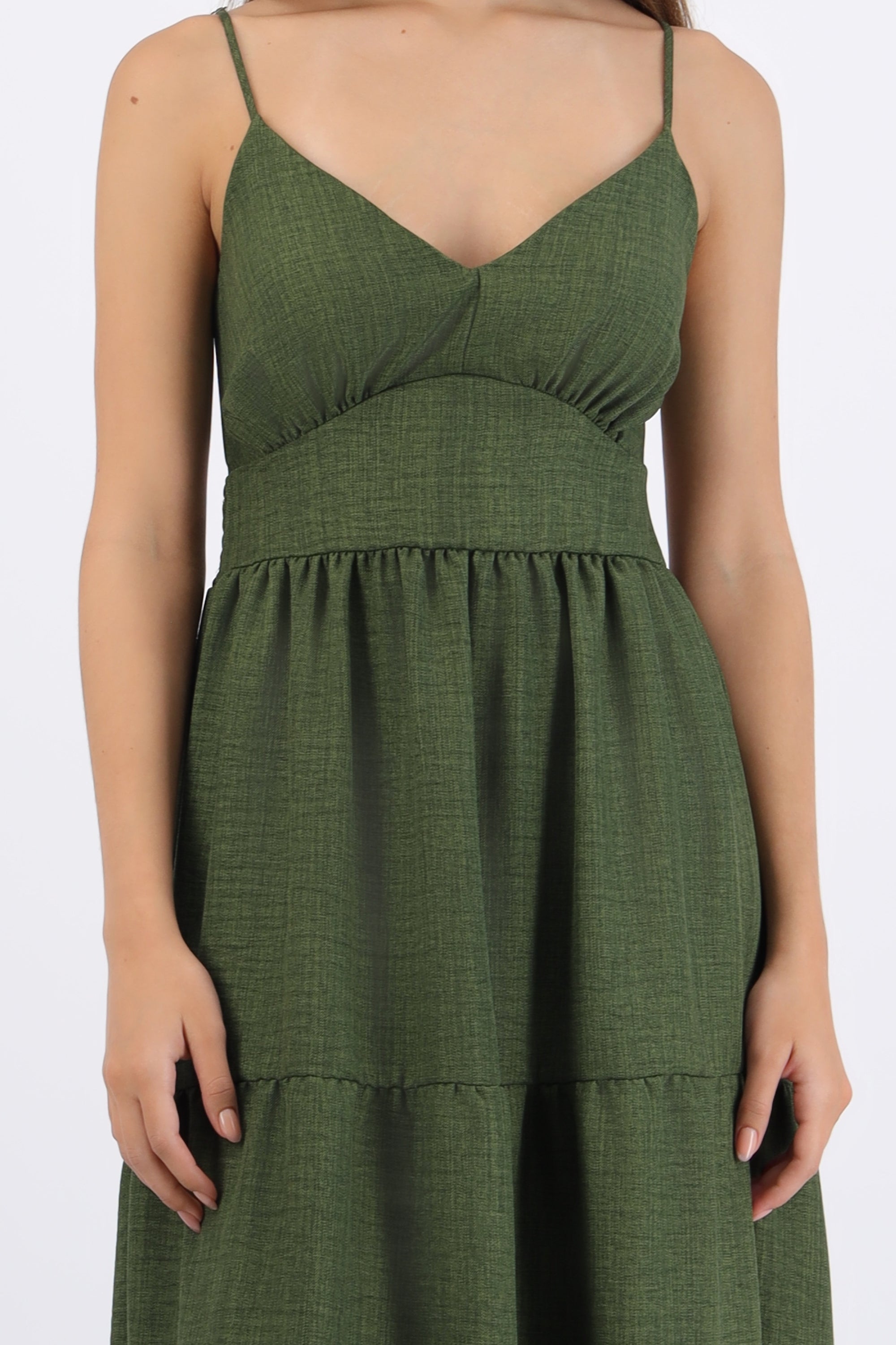 Vestido maxi detalle espalda OLIVO