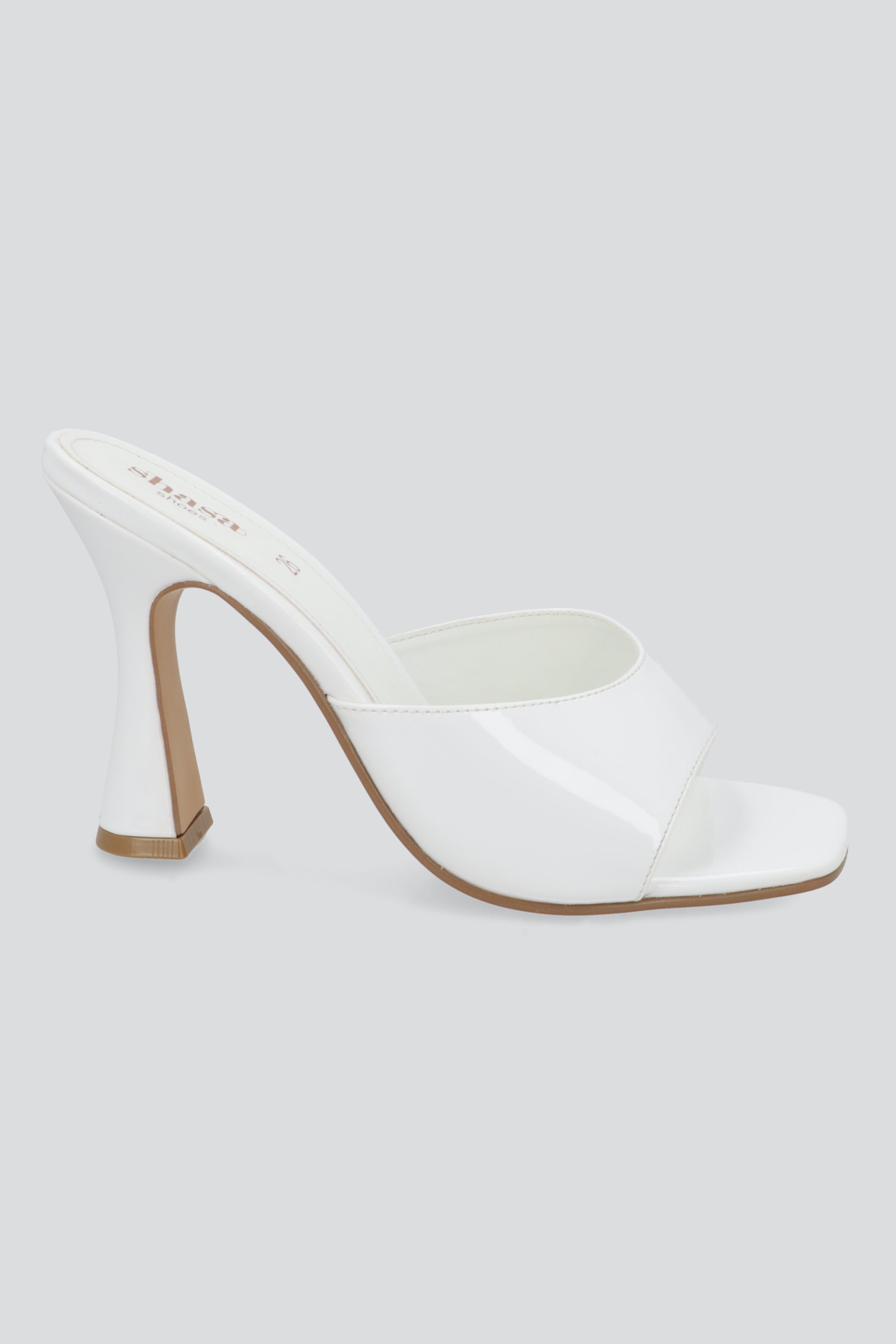 Tacon pep toe charol BLANCO