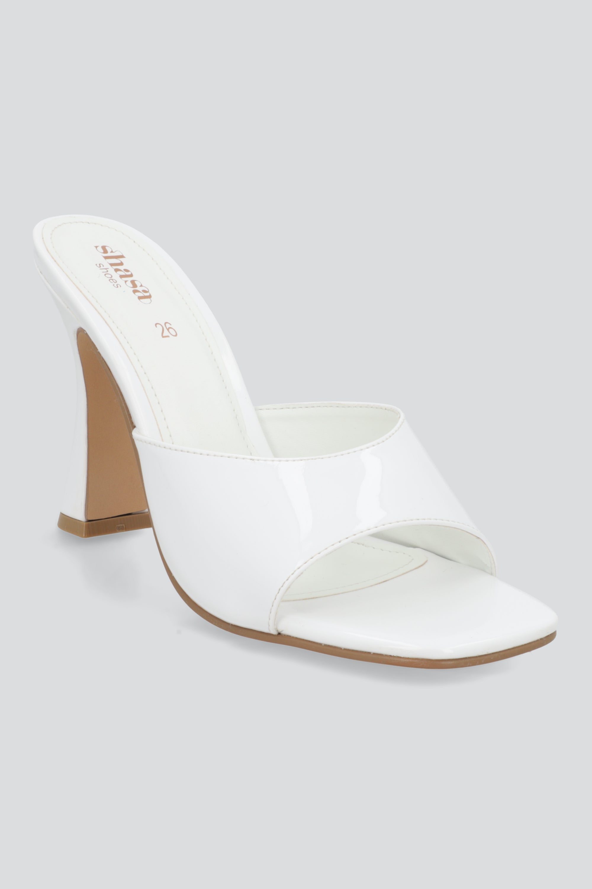 Tacon pep toe charol BLANCO