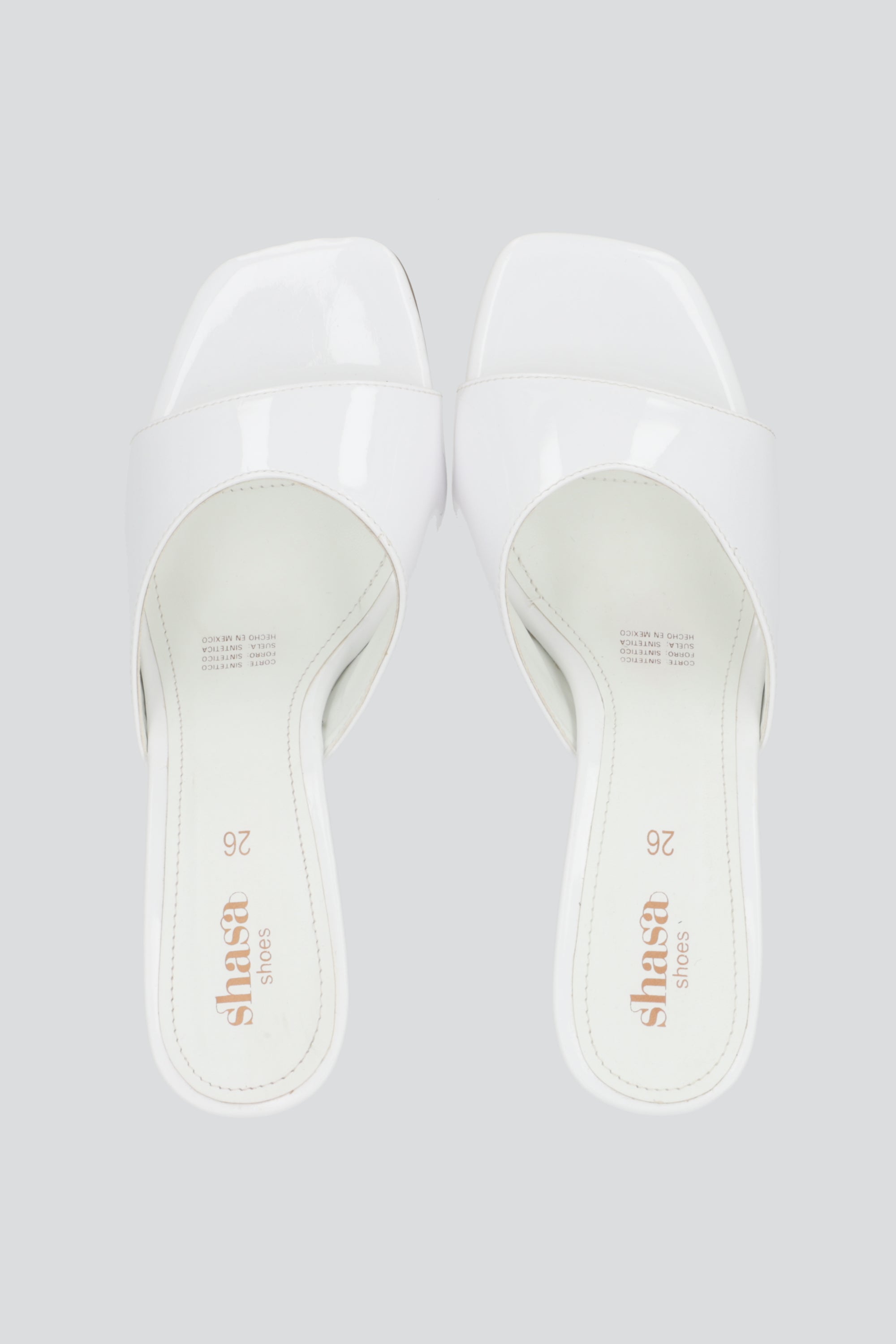 Tacon pep toe charol BLANCO