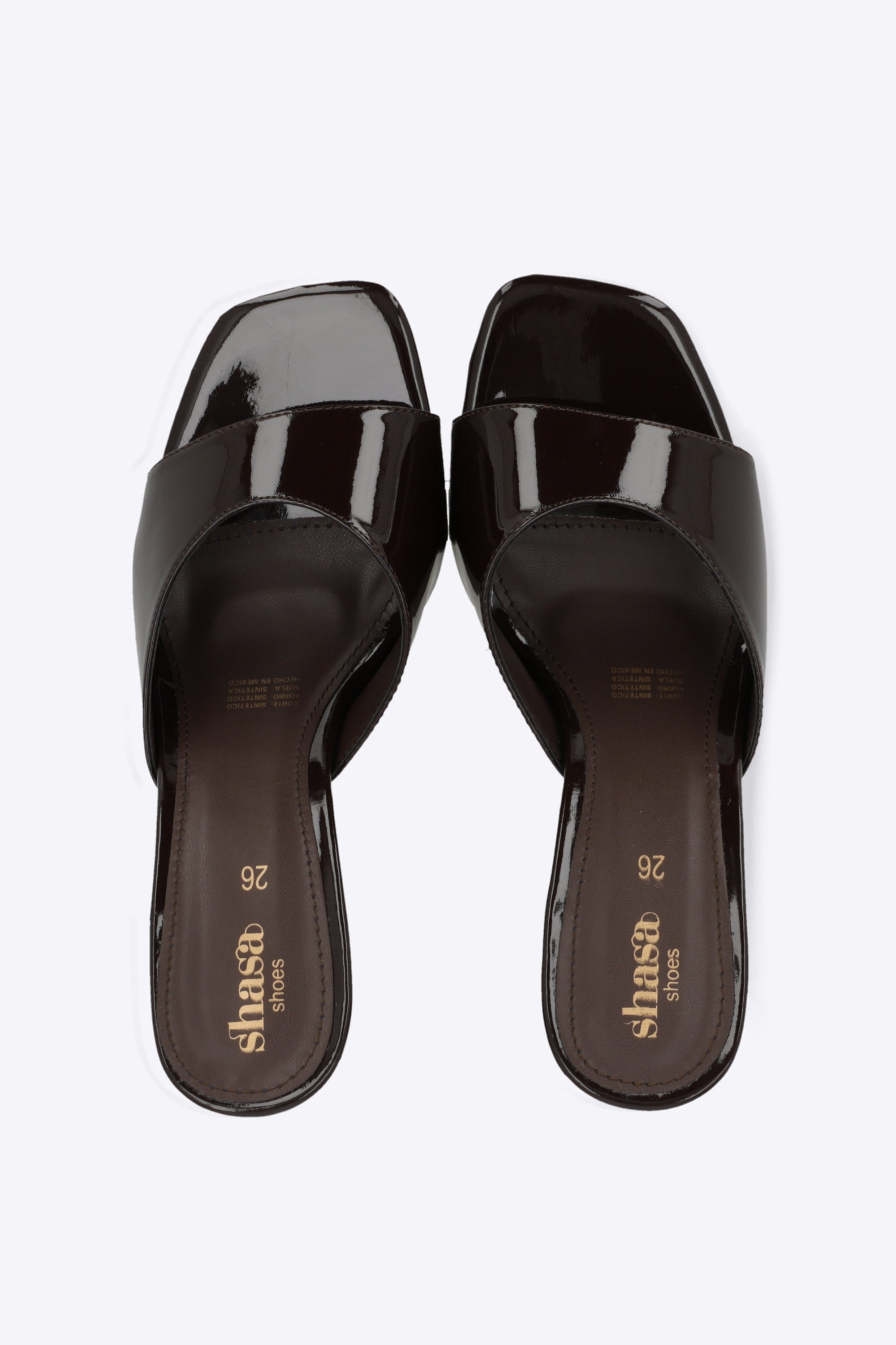 Tacon peep toe charol