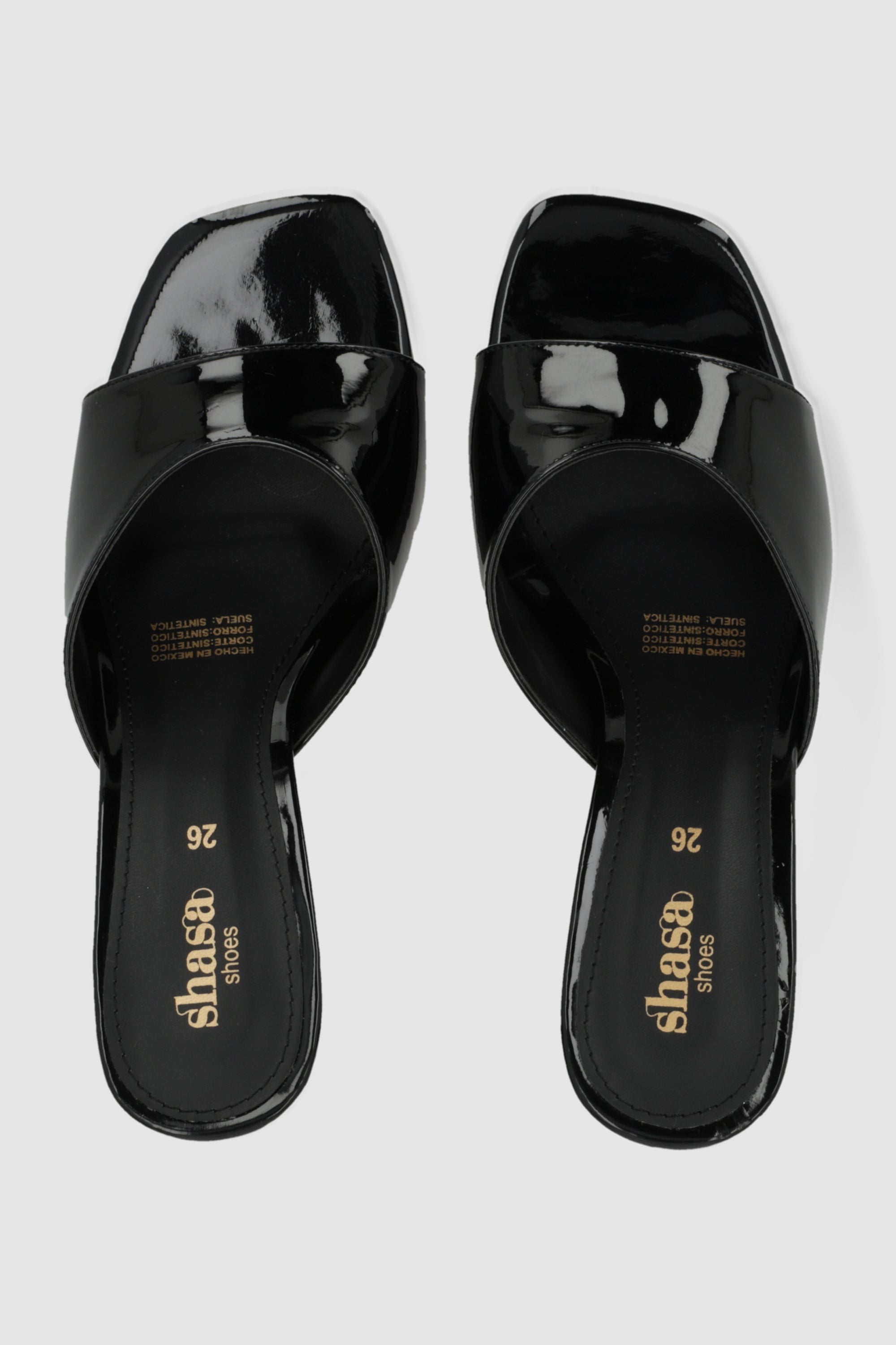 Tacon peep toe charol NEGRO