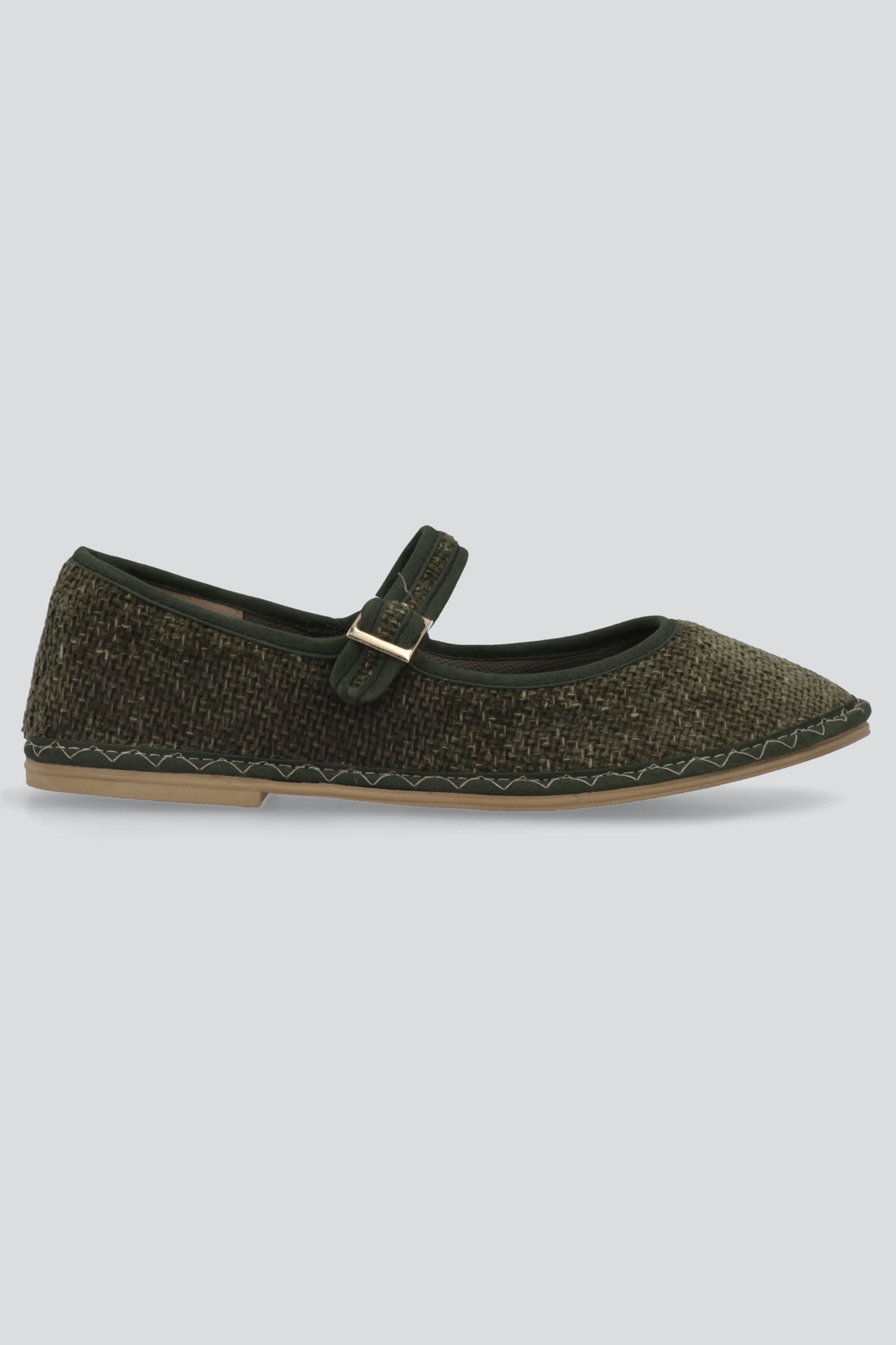 Flat textura maryjane OLIVO