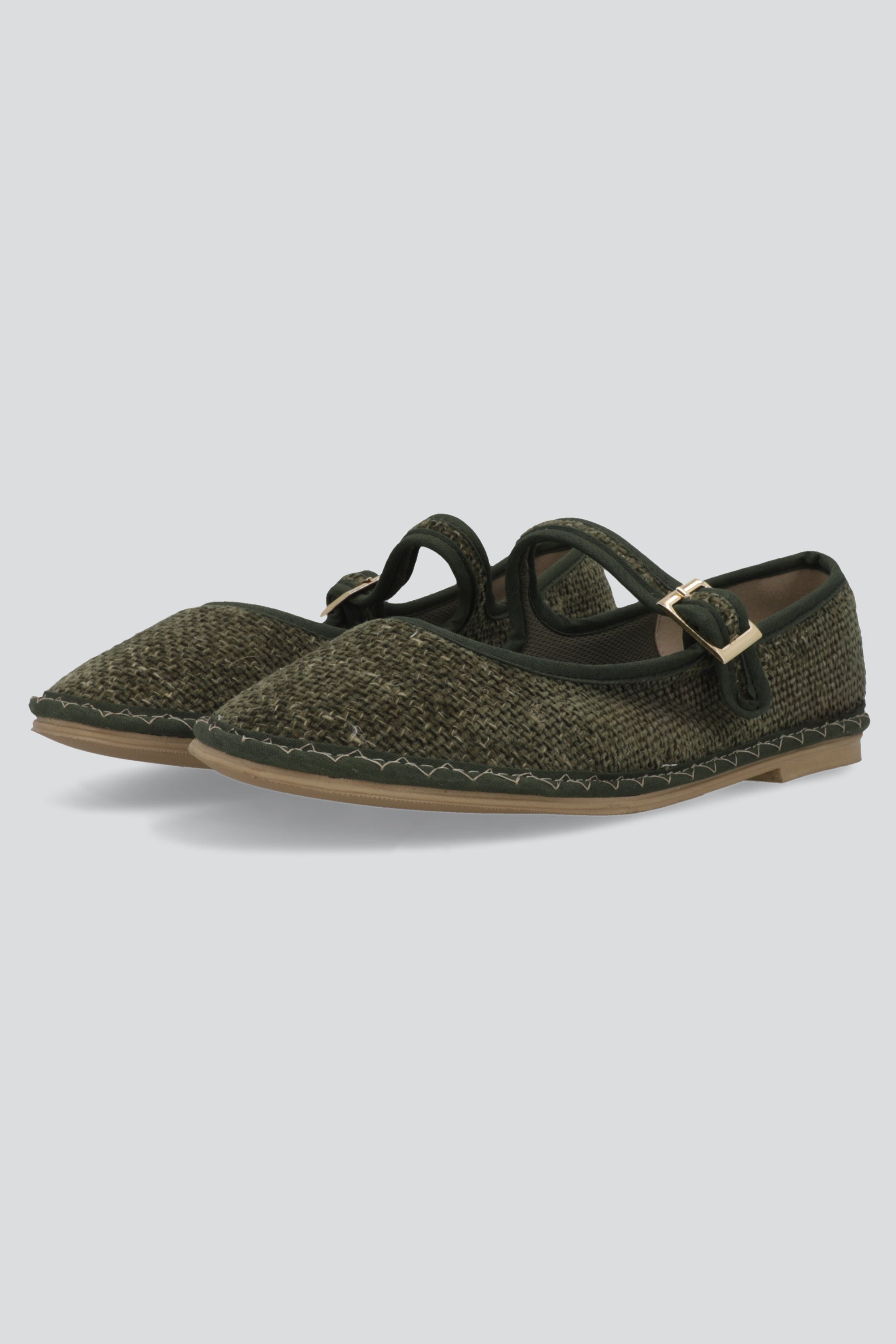 Flat textura maryjane OLIVO