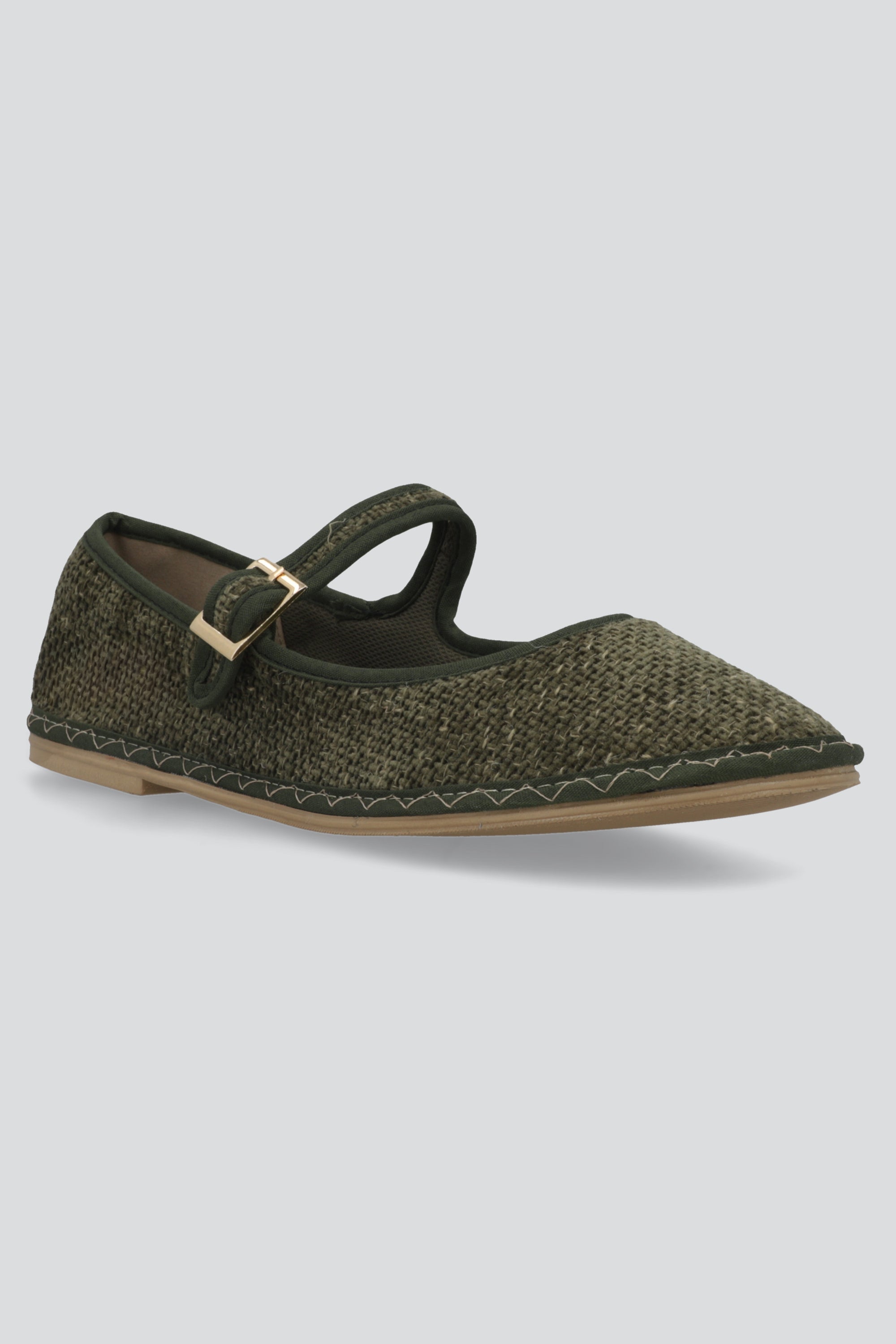 Flat textura maryjane OLIVO