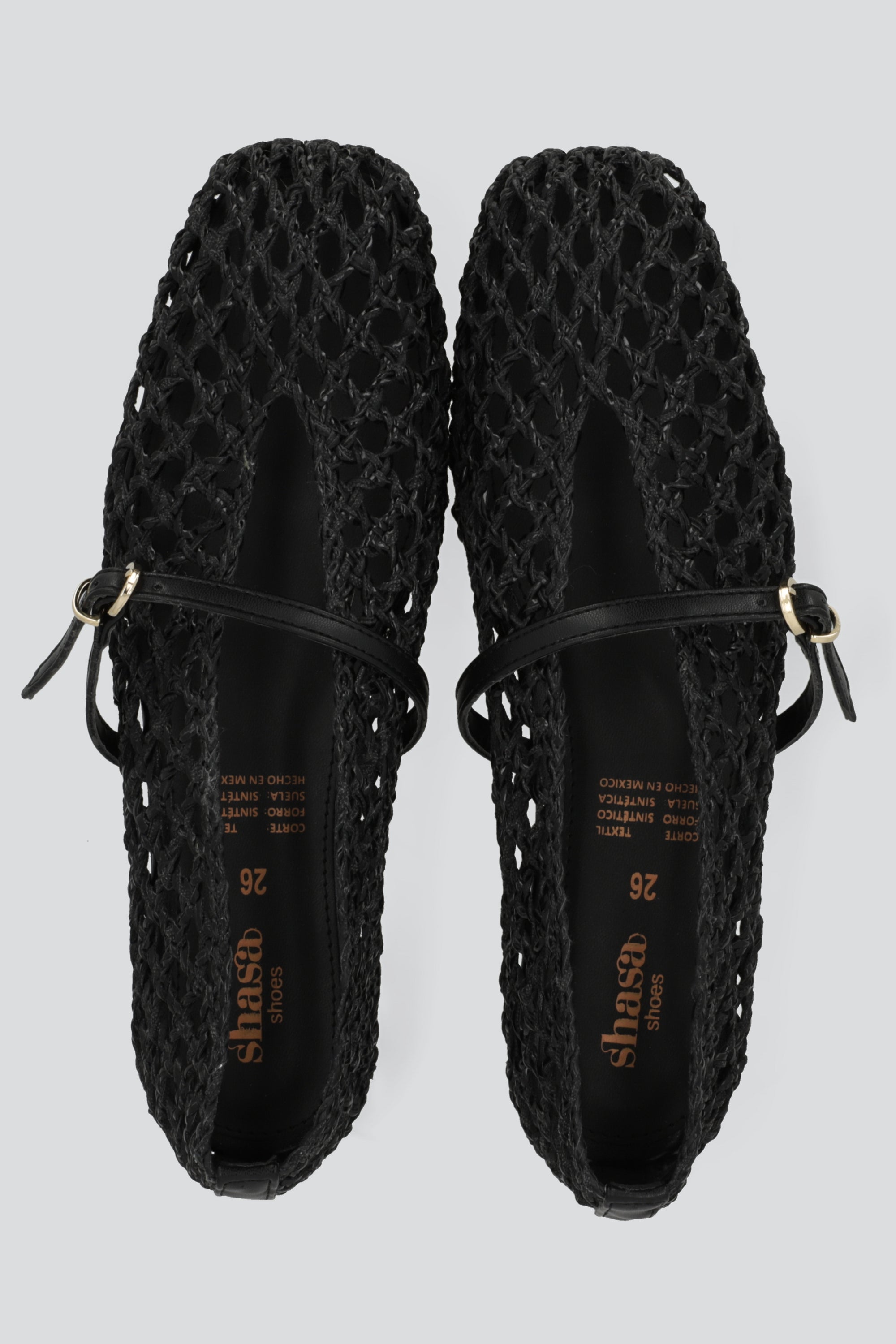 Flat yute tejida tira NEGRO