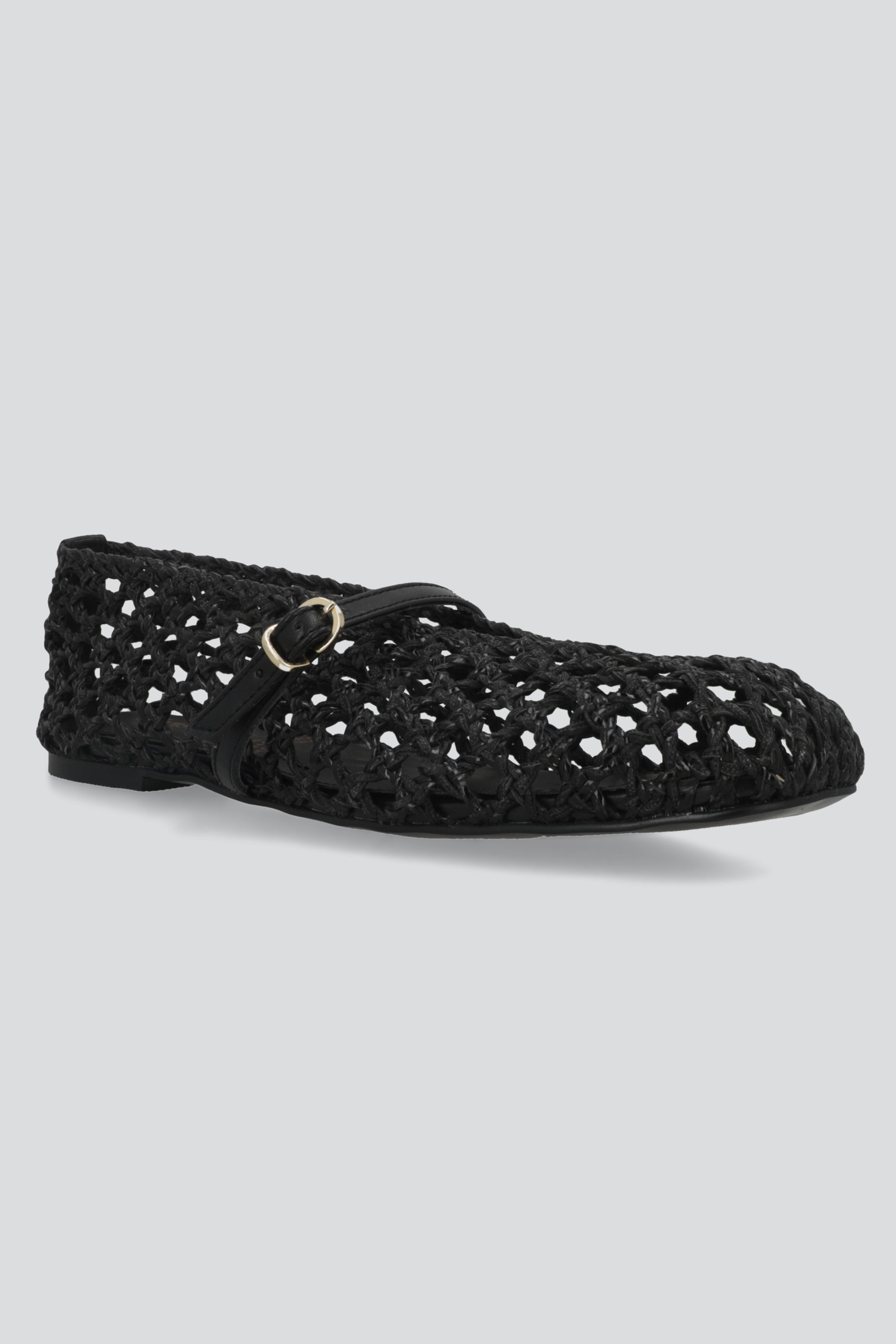 Flat yute tejida tira NEGRO