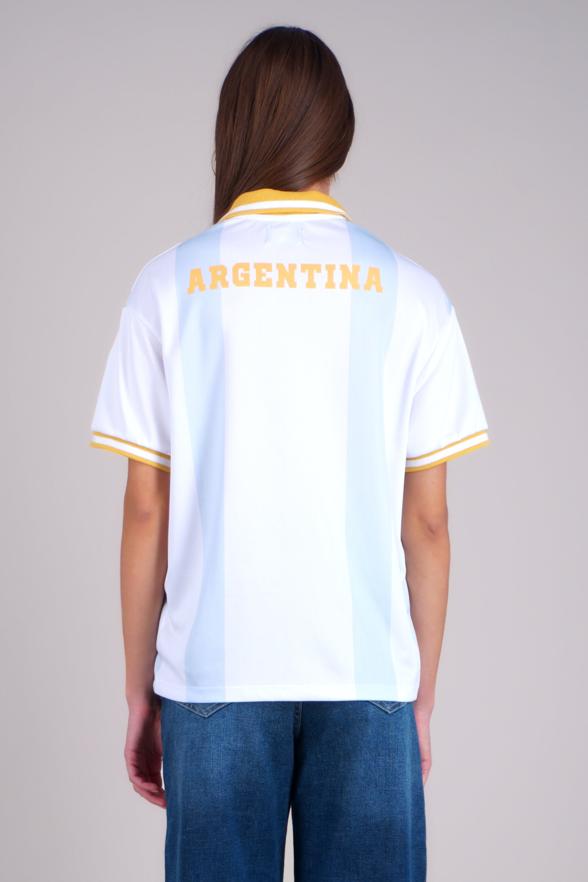 Jersey polo oversized clásico Argentina BLANCO COMBO