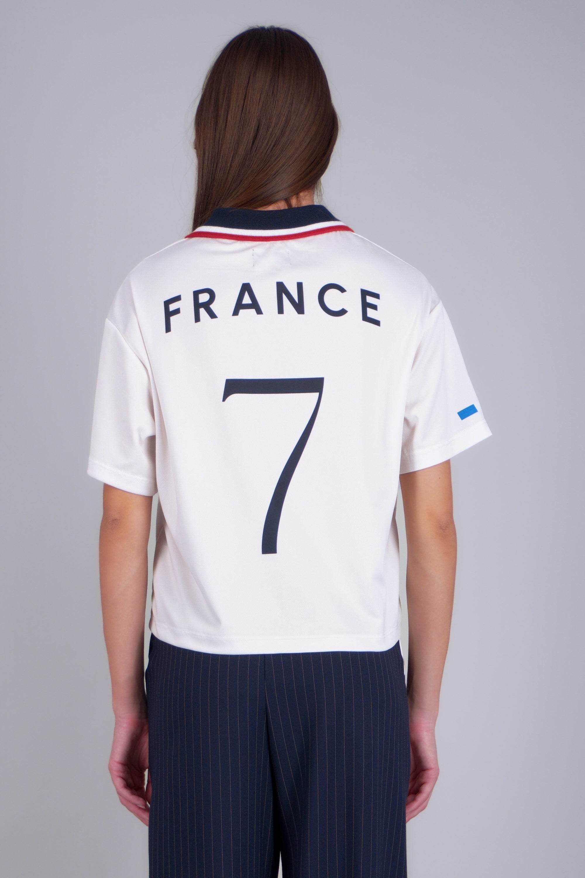 Jersey polo fit boxy Francia HUESO COMBO