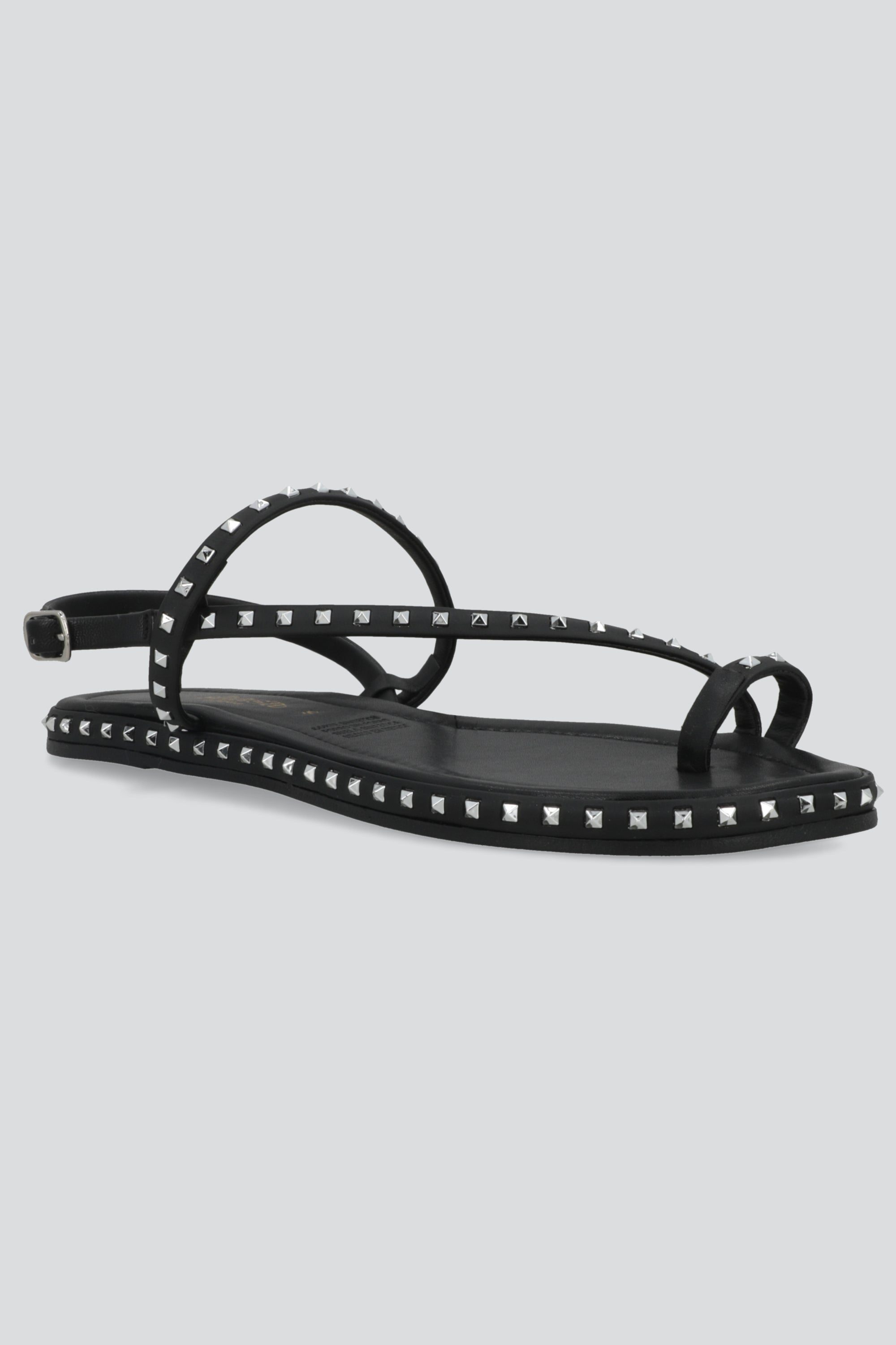 Sandalia tiras studs NEGRO