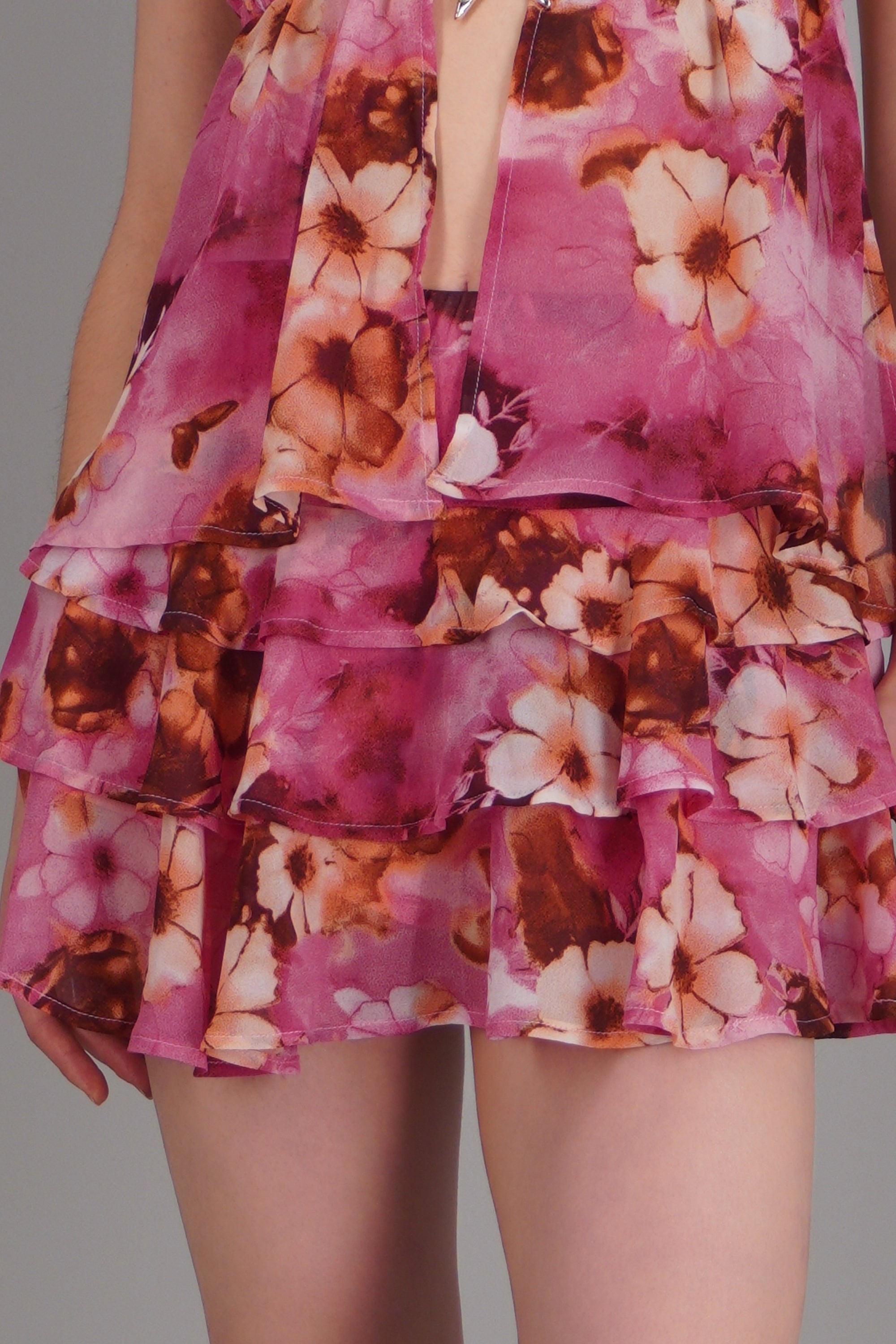 Mini falda olanes estampada flores FIUSHA COMBO