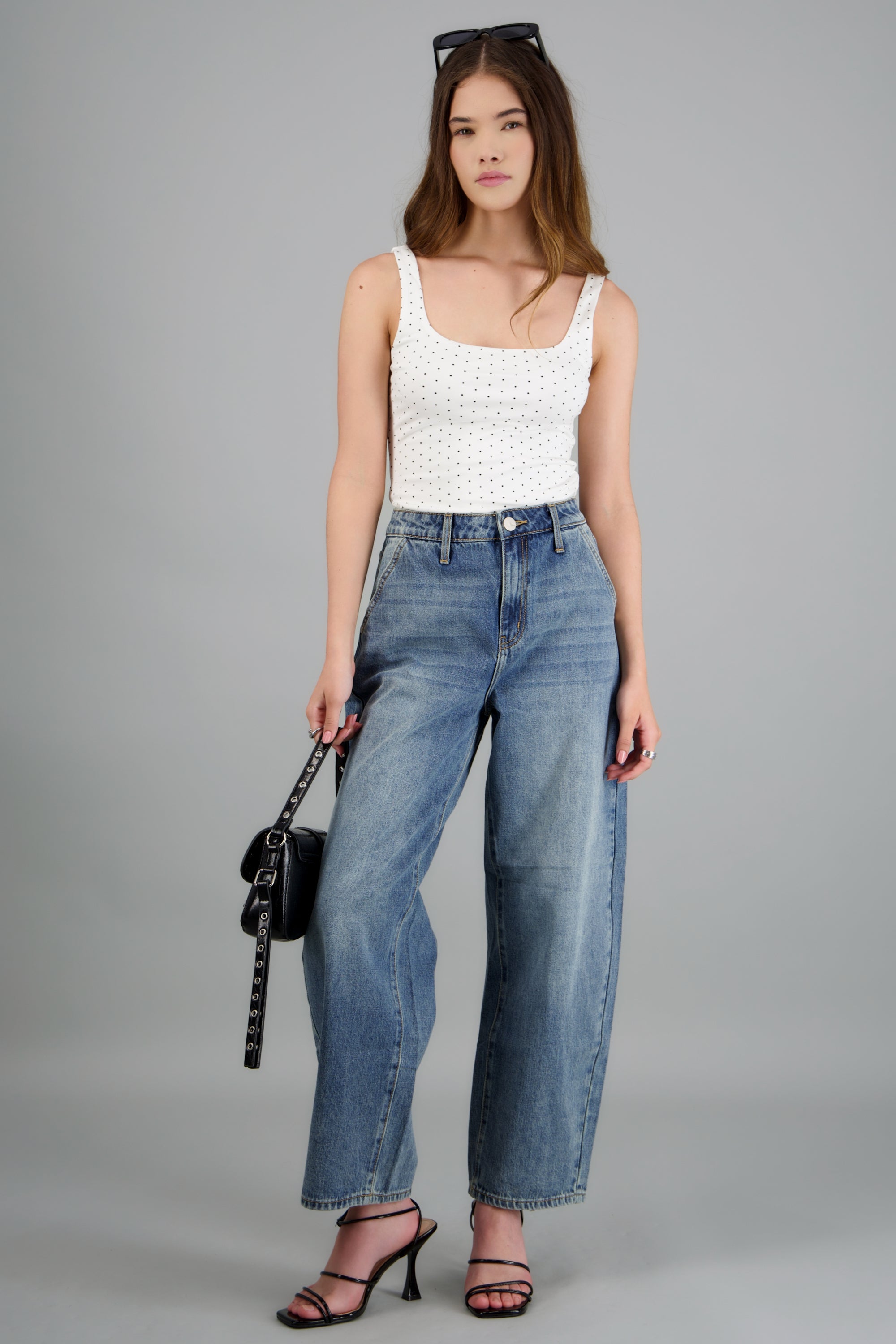 Jeans barrel desgaste LIGHT WASH