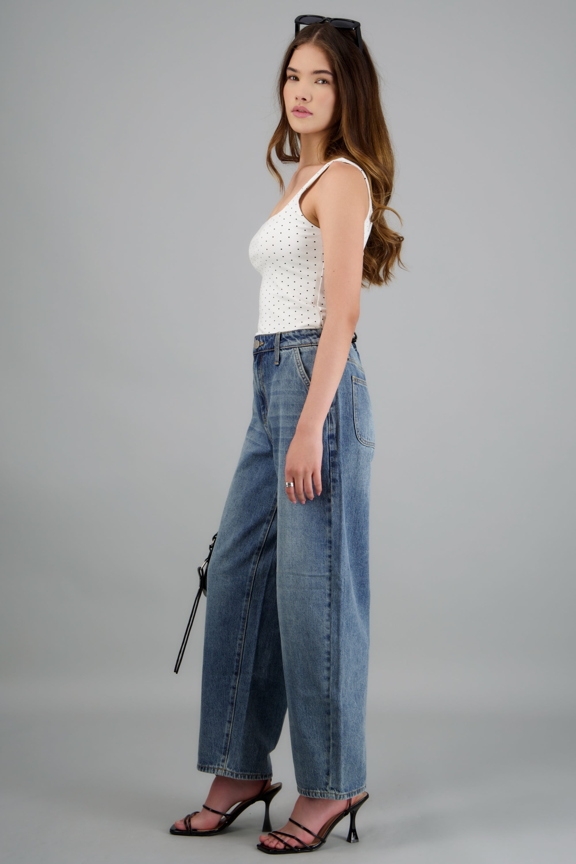 Jeans barrel desgaste LIGHT WASH