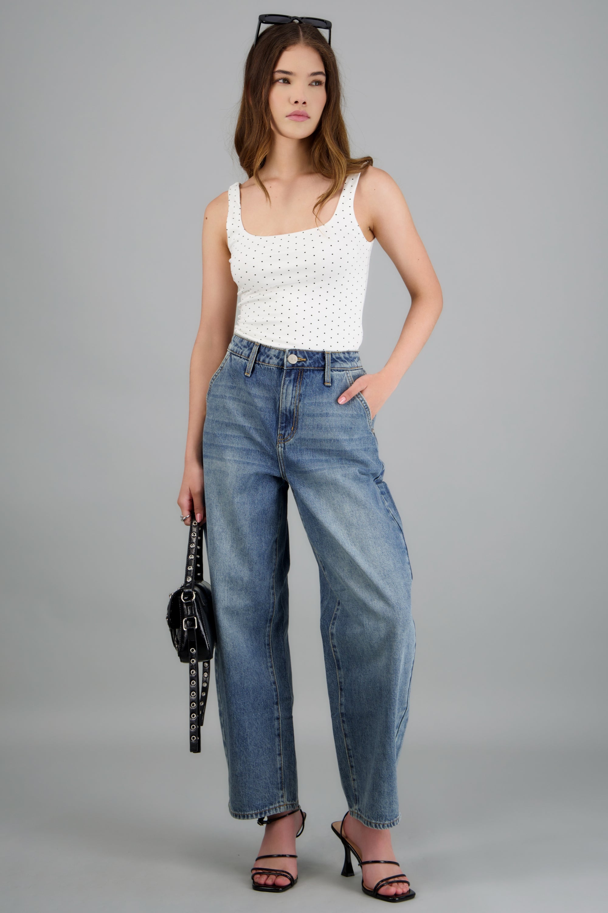 Jeans barrel desgaste LIGHT WASH
