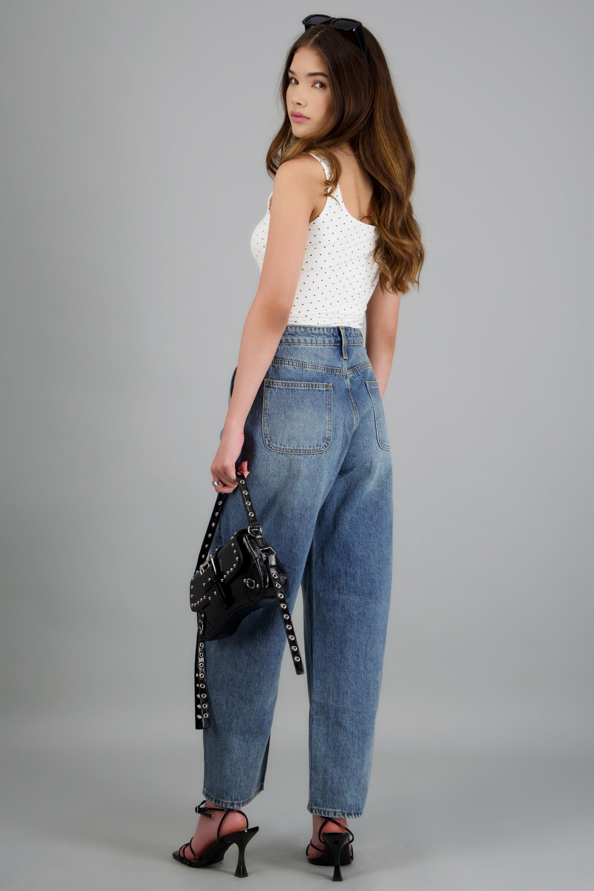 Jeans barrel desgaste LIGHT WASH