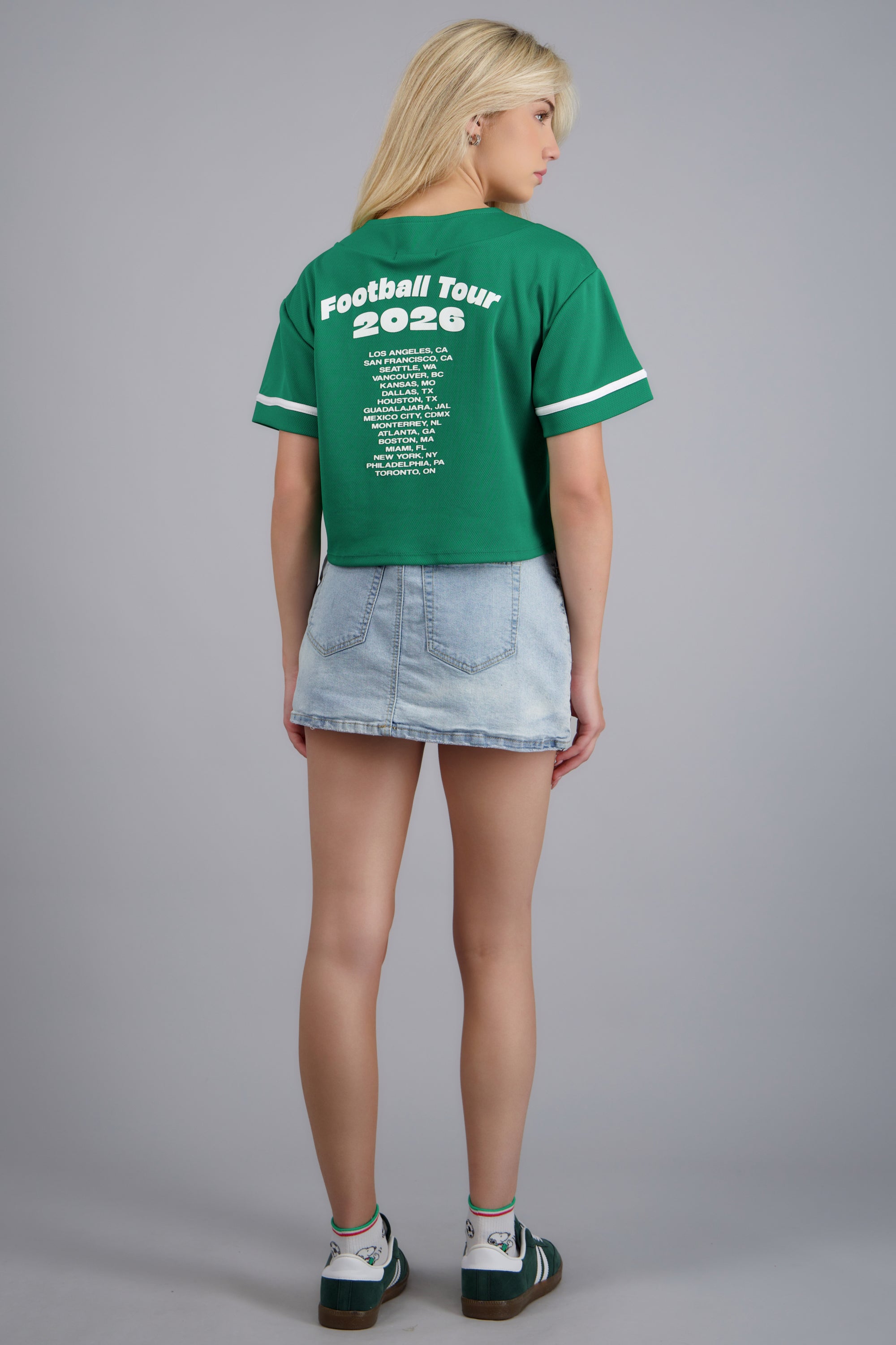 Camisa beisbolera parche México VERDE