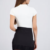 Body cuello polo manga corta