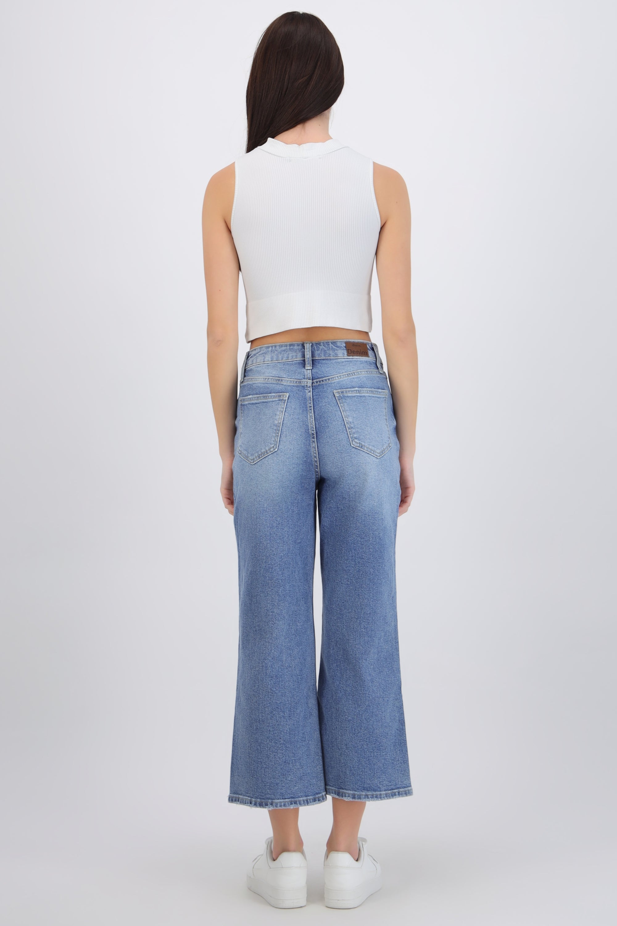 Jeans cropped básico