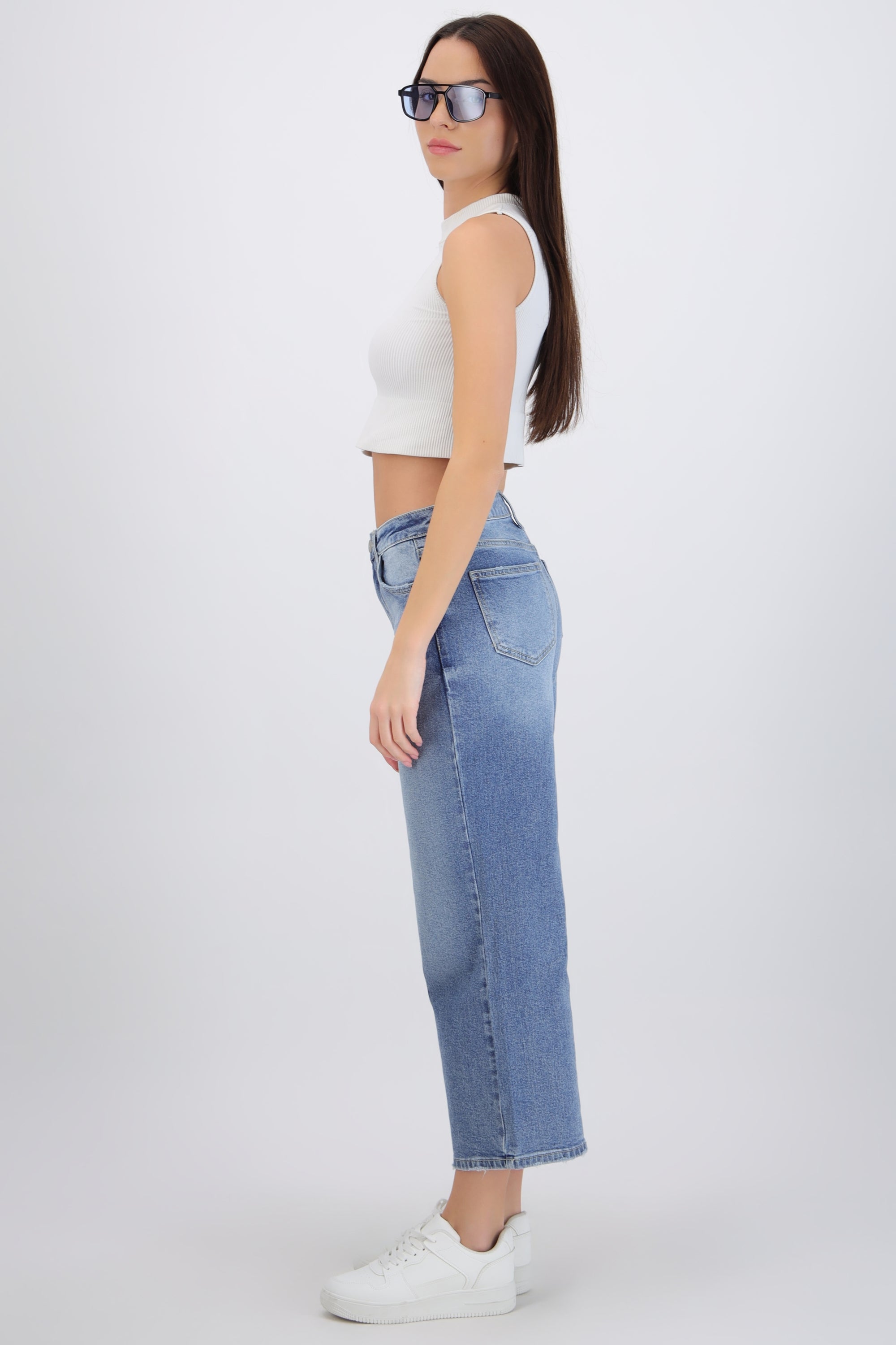 Jeans cropped básico