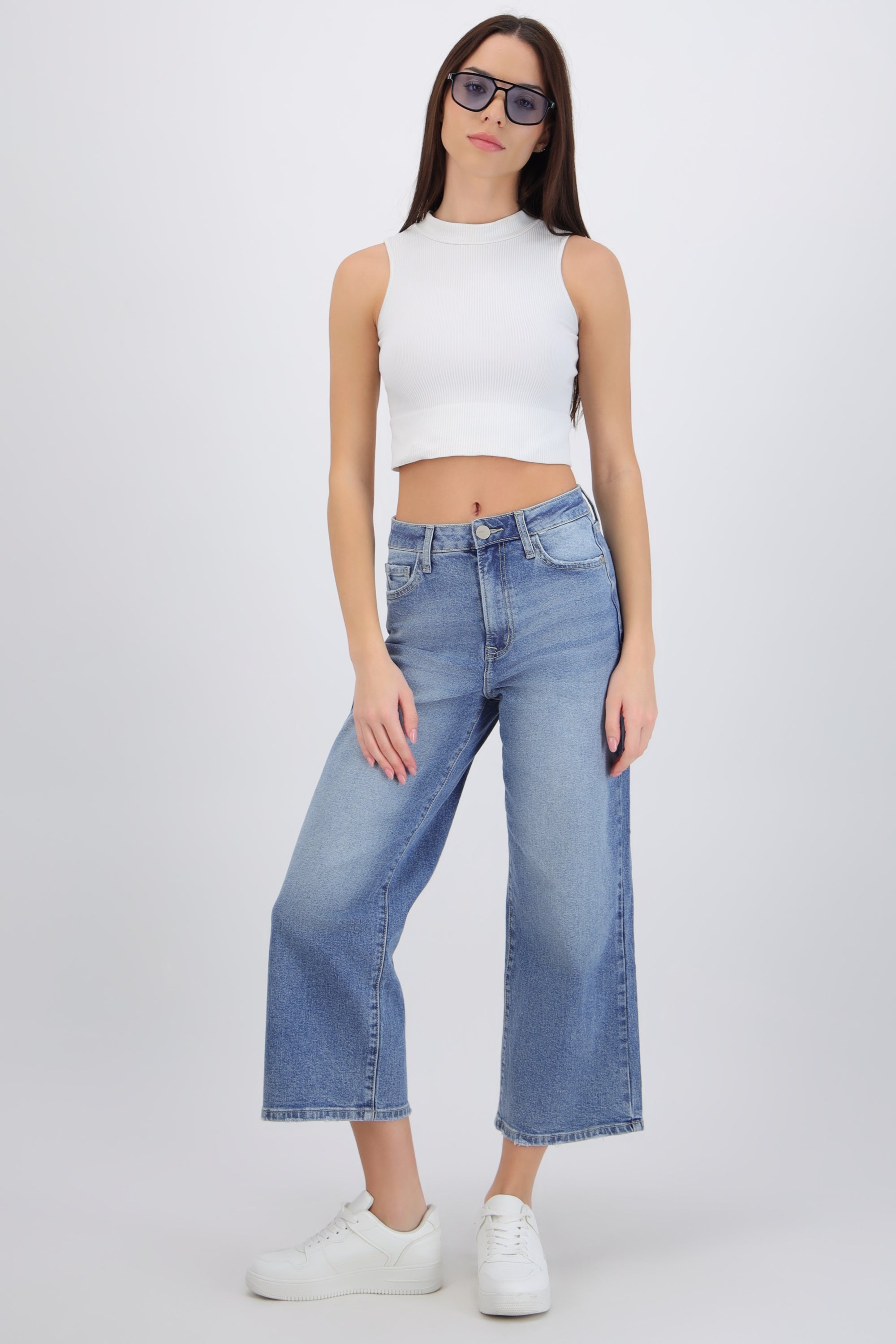 Jeans cropped básico