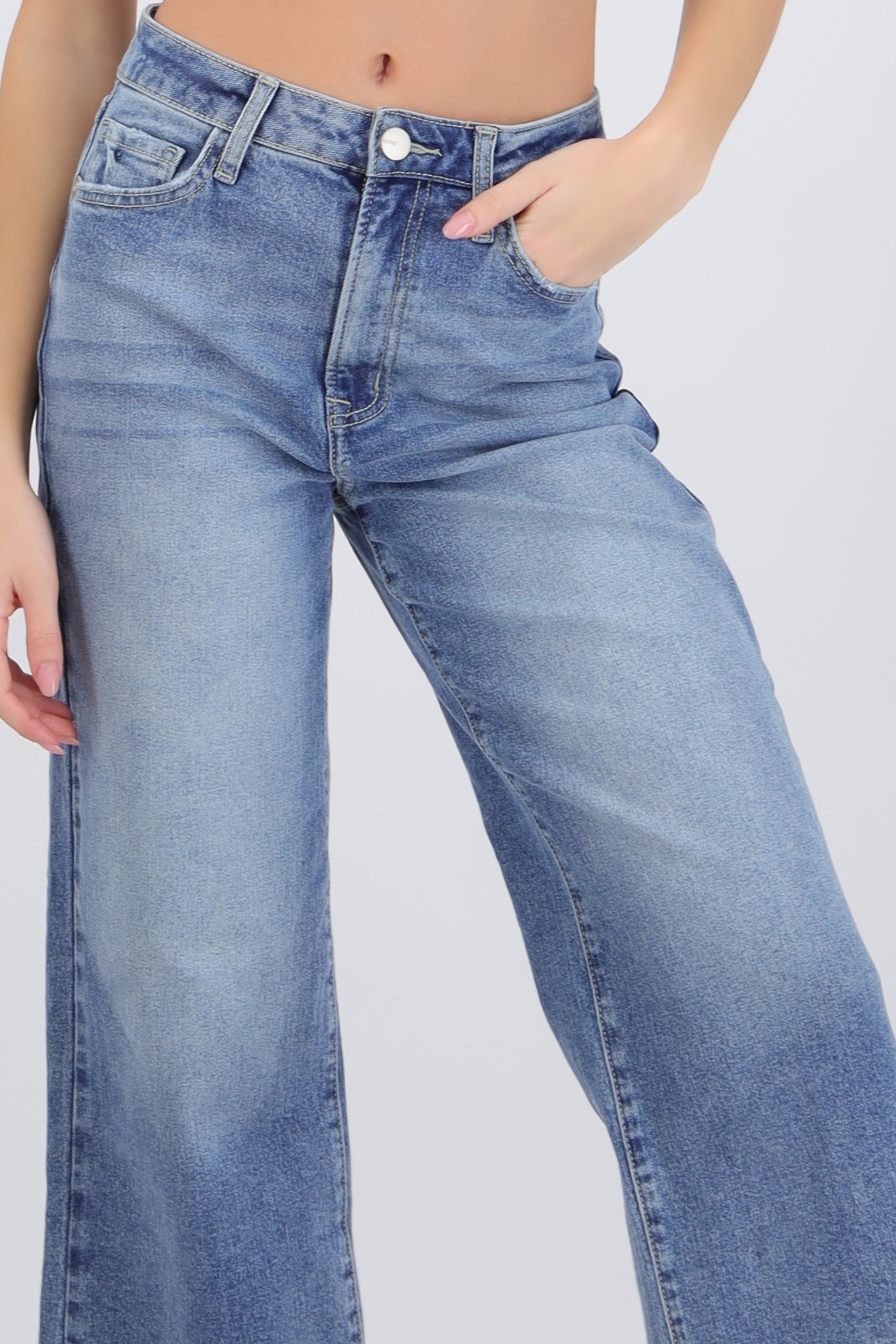 Jeans cropped básico