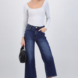 Jeans cropped básico