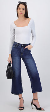 Jeans cropped básico