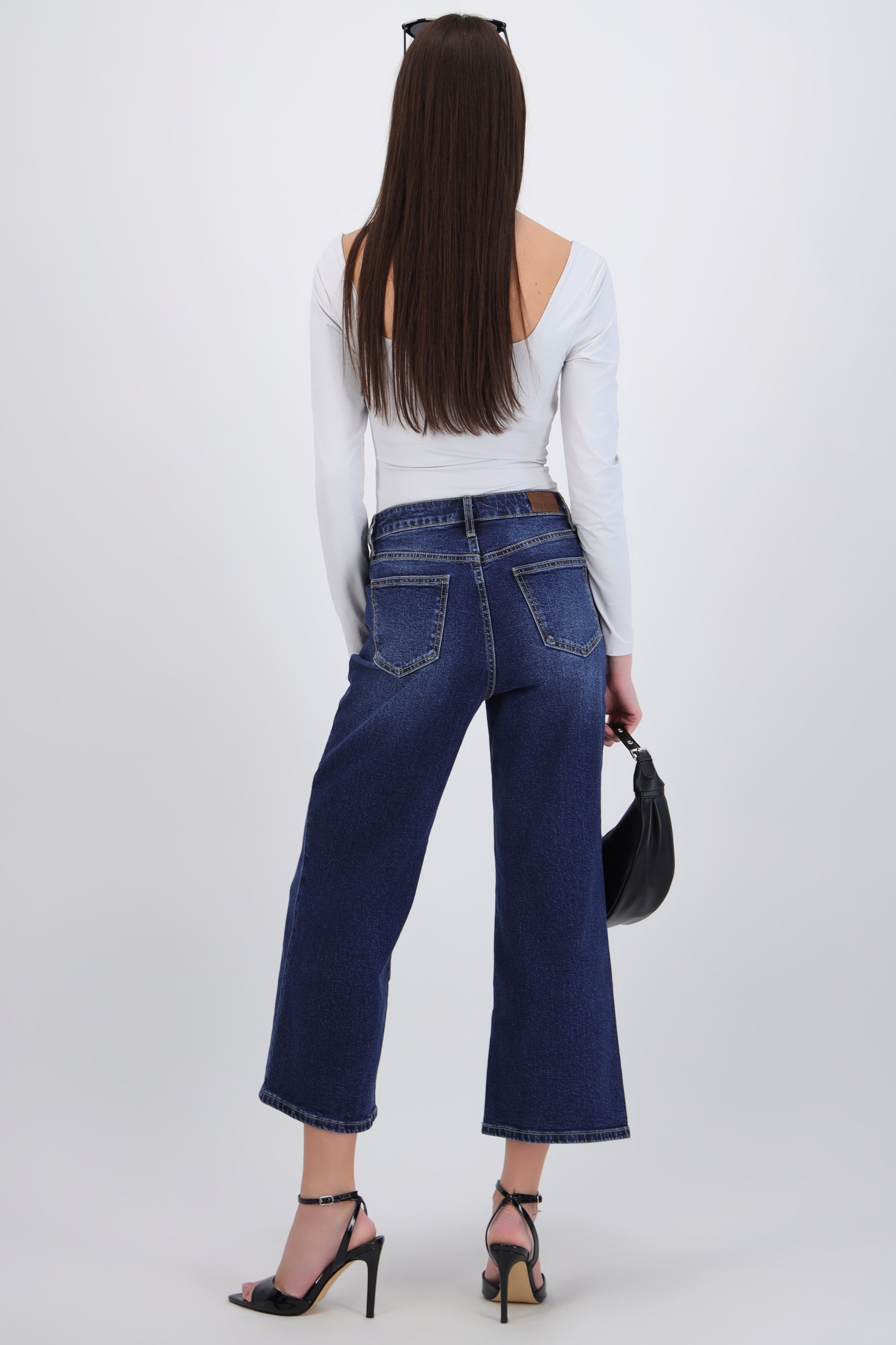Jeans cropped básico