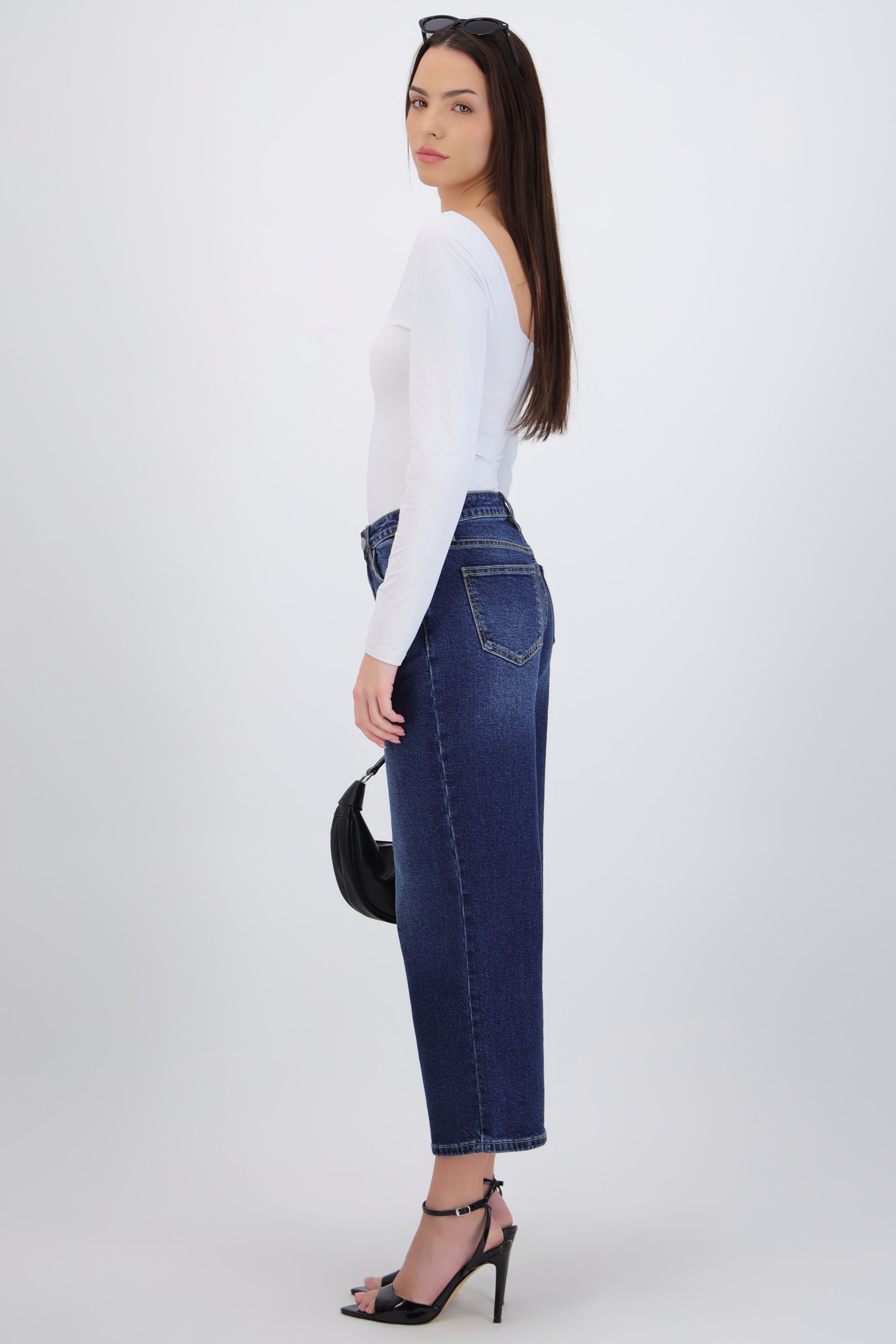 Jeans cropped básico