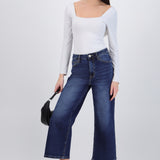 Jeans cropped básico
