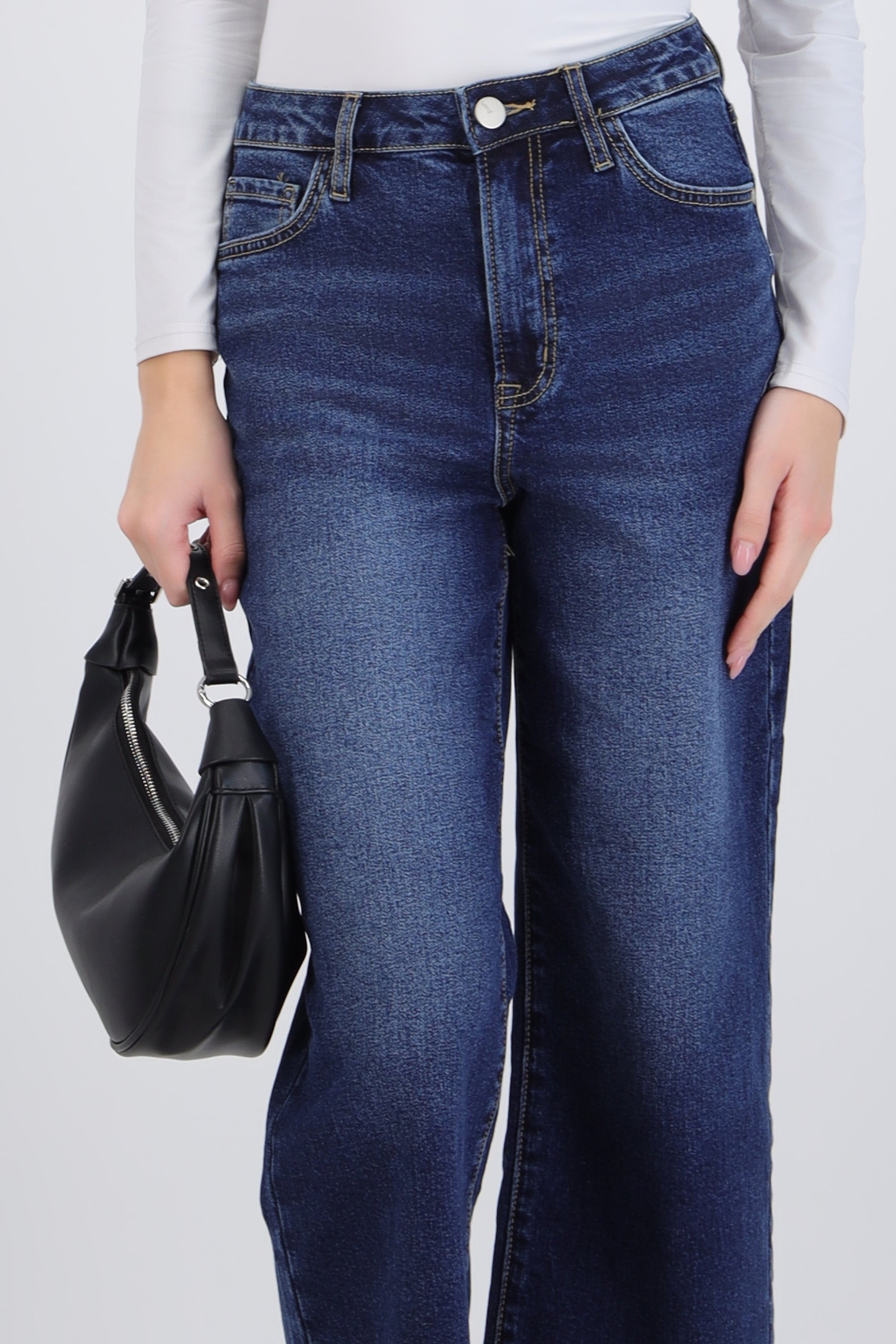 Jeans cropped básico