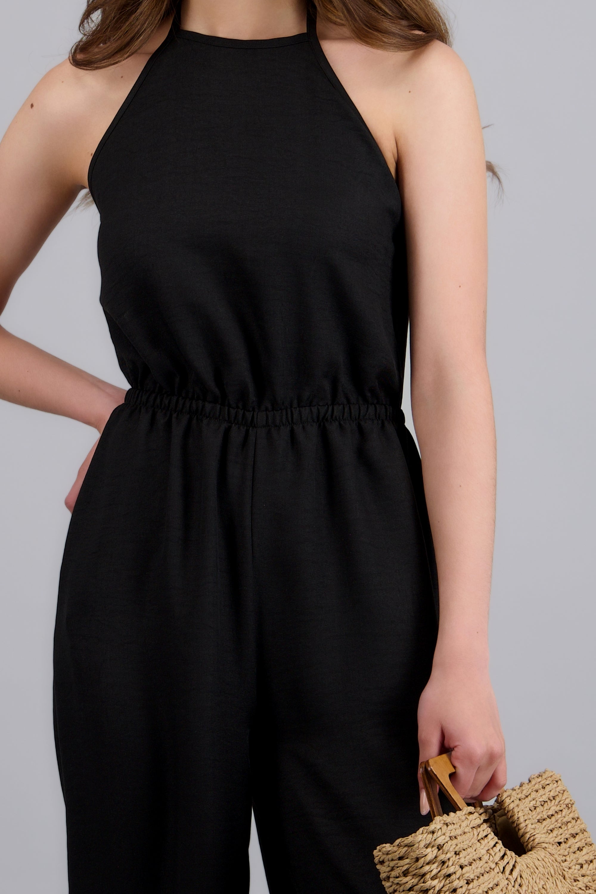 Jumpsuit halter escote espalda NEGRO