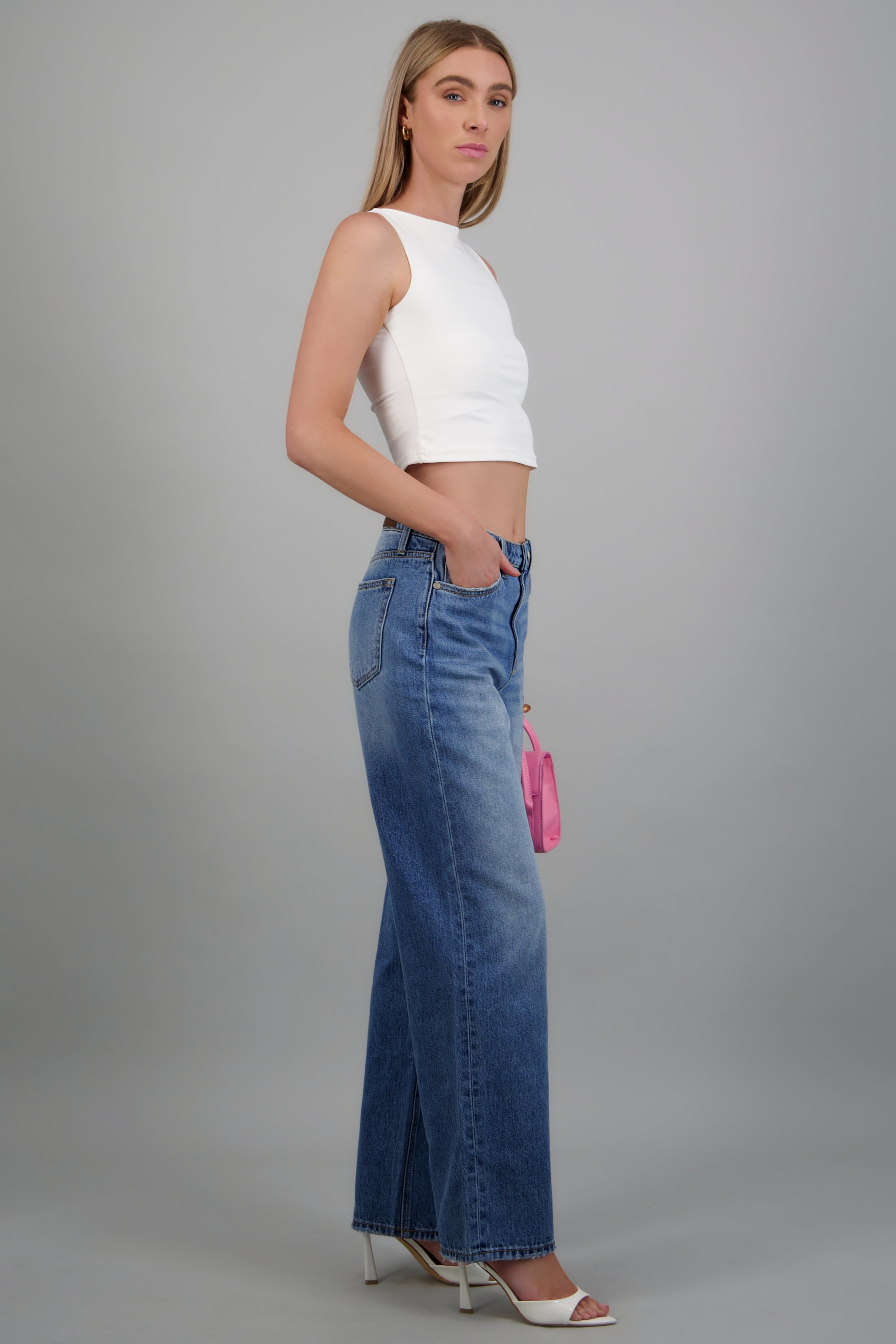 Wide leg jeans amplios MEDIUM WASH