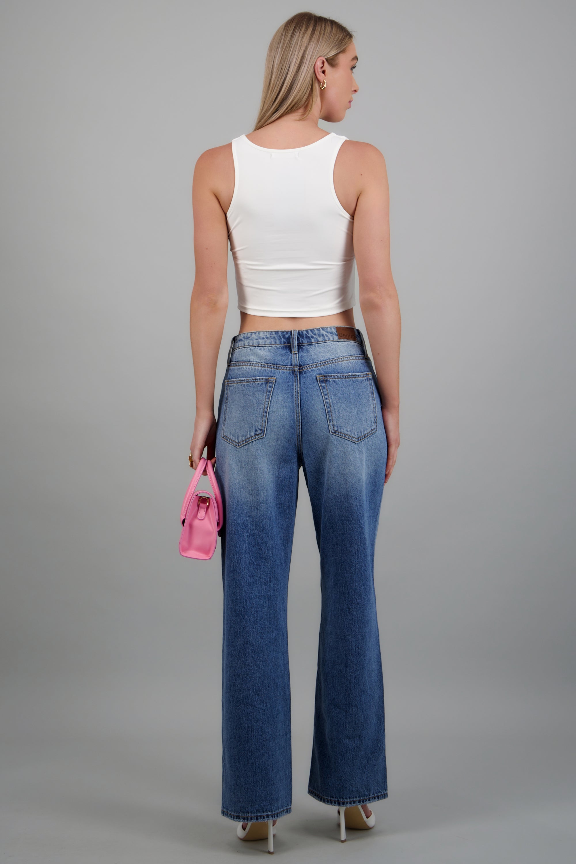 Wide leg jeans amplios MEDIUM WASH