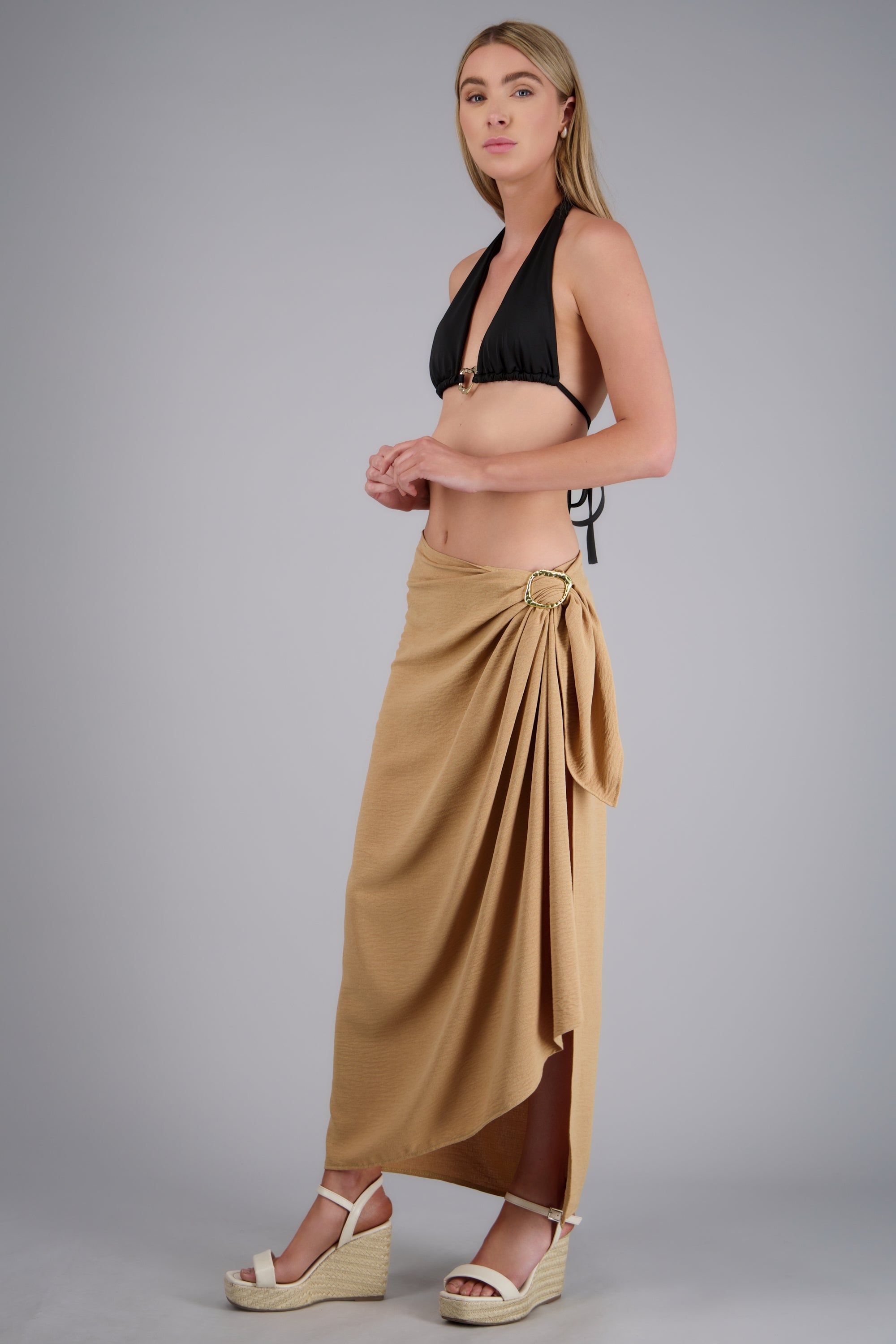 Pareo detalle metalico KHAKI
