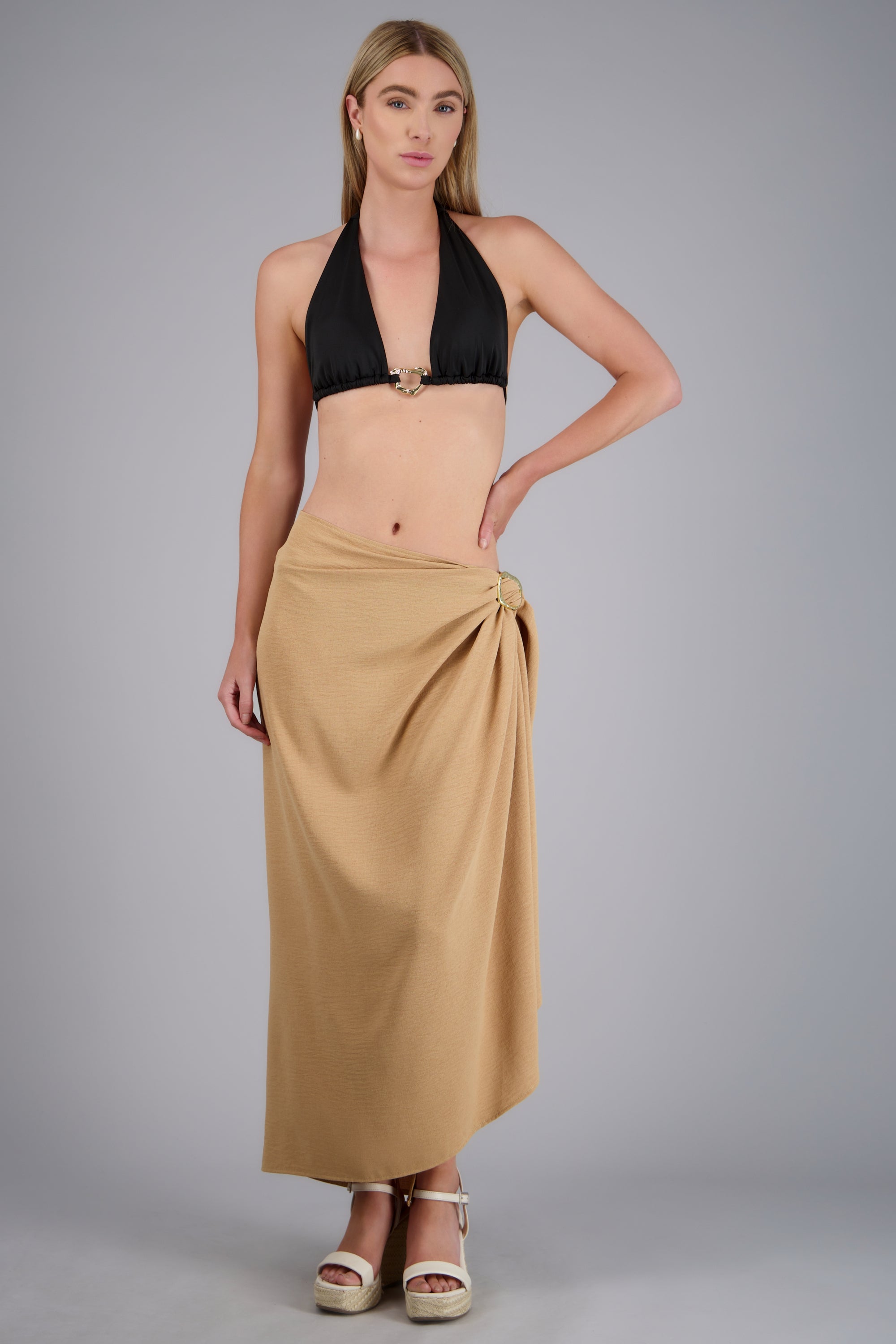 Pareo detalle metalico KHAKI
