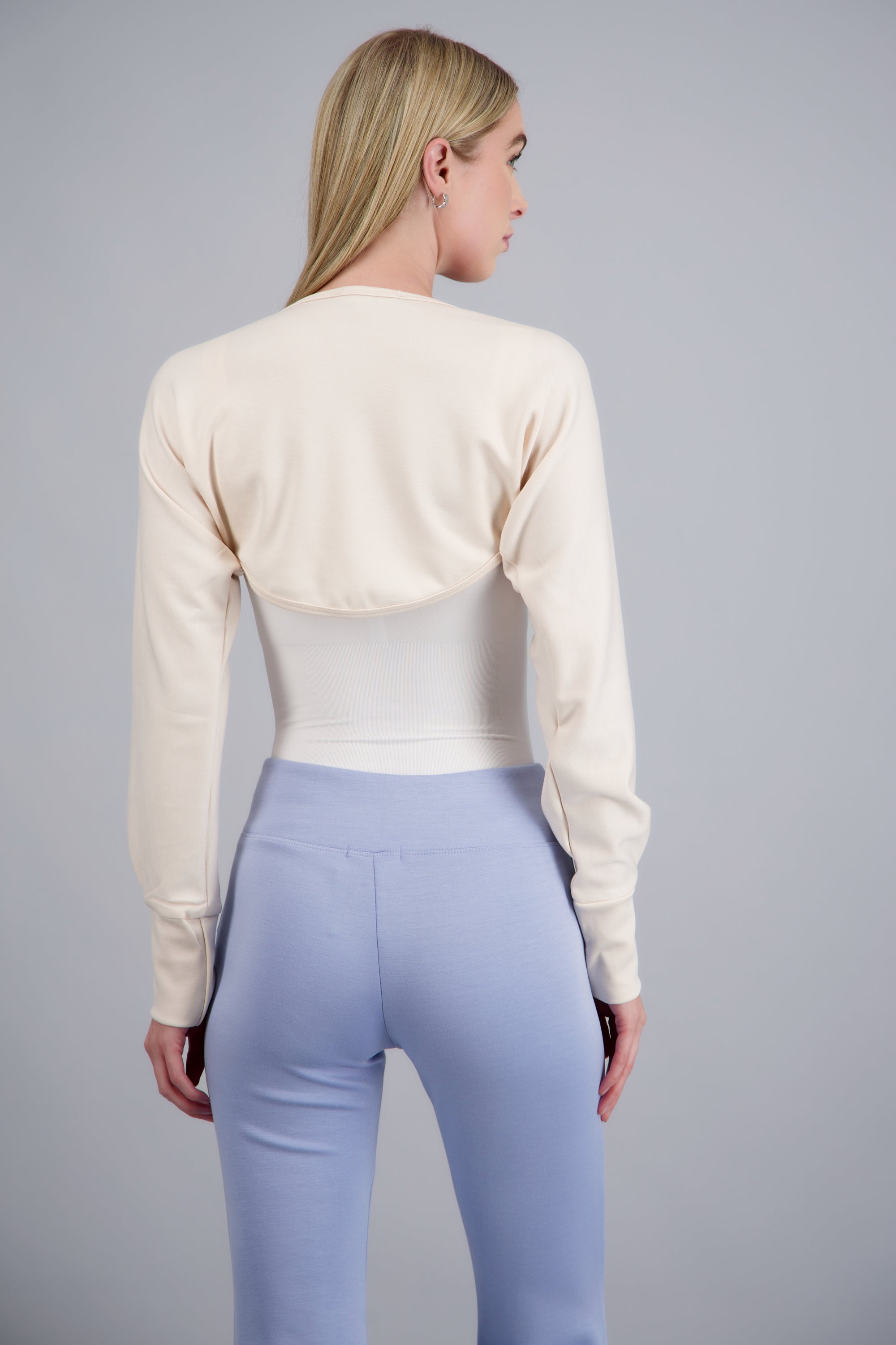 top bolero manga larga CREMA