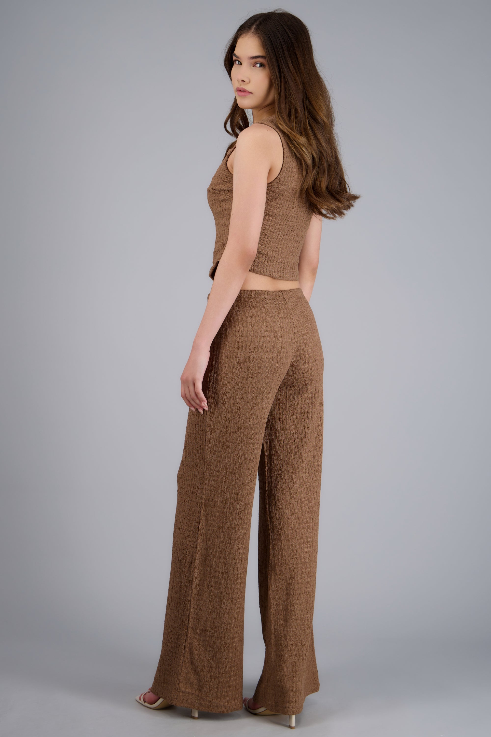 Pantalón textura jareta funcional TAUPE