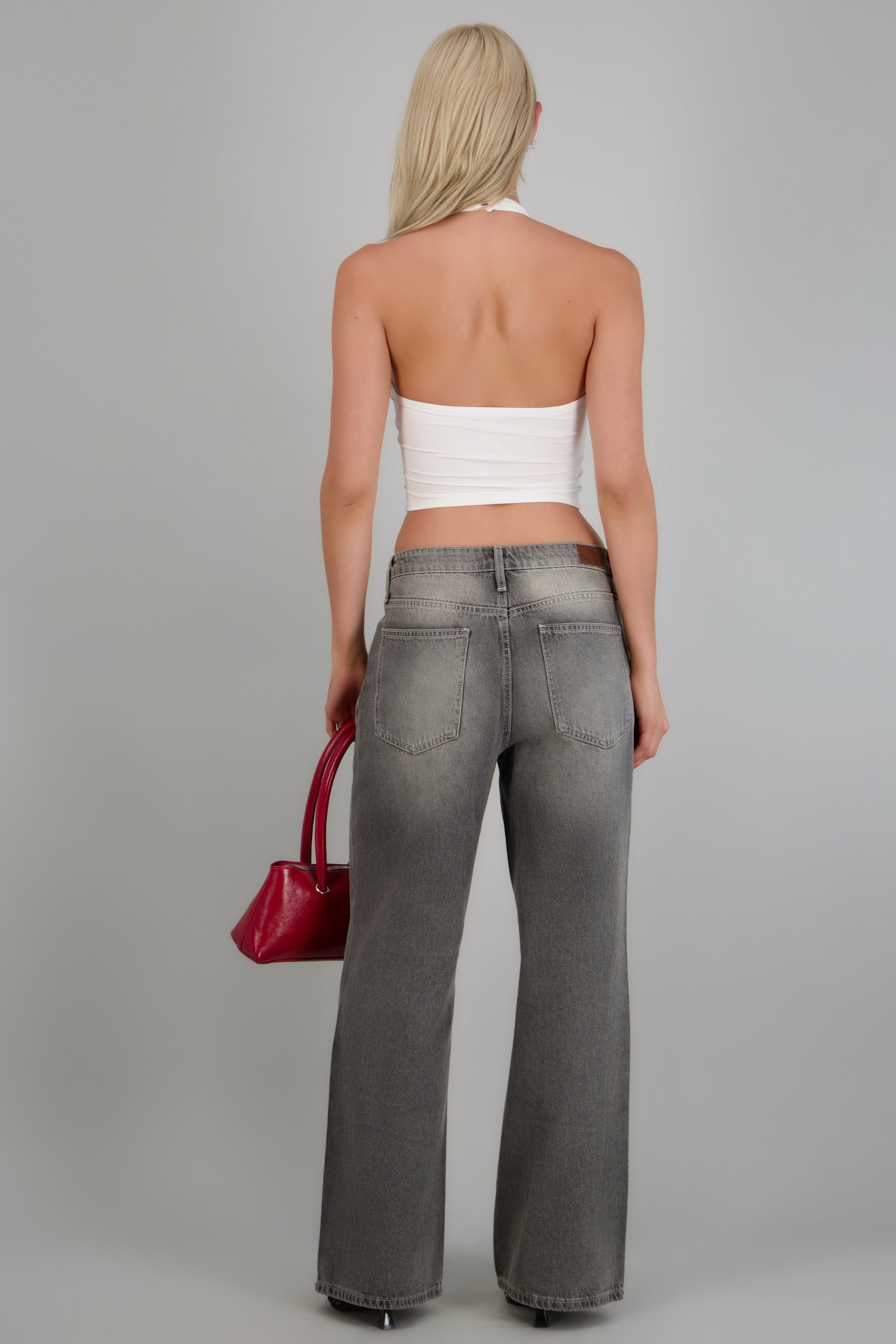 Wide leg vintage loose jeans GRIS